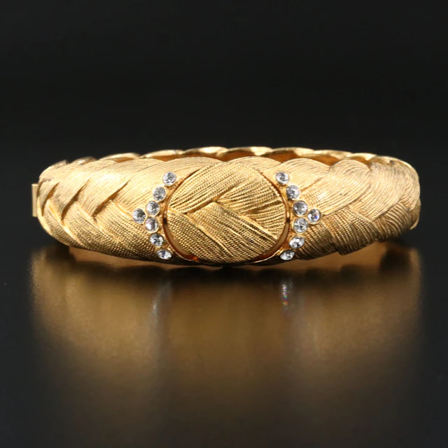 Camrose & Kross Jacqueline Bouvier Kennedy Locket Bangle with Rhinestone