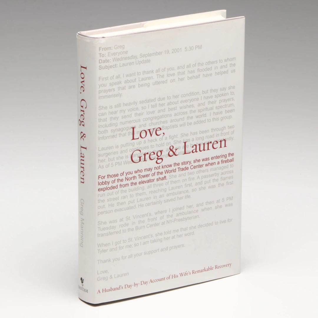 Signed First Printing "Love, Greg & Lauren" by Greg Manning, 2002