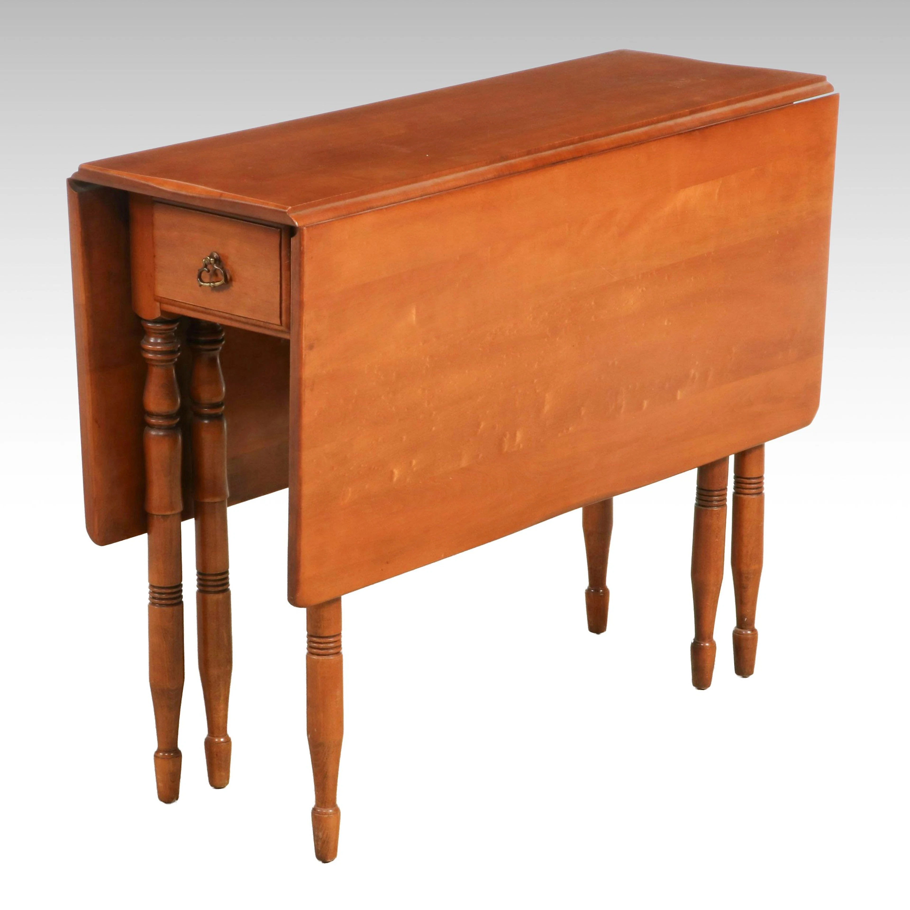 Empire Early American Style Cherry Pembroke Table, 20th Century