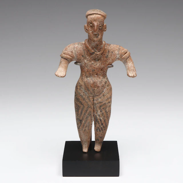 Pre-Columbian Colima Figure with Body Adornment, Circa 300 BCE–300 CE