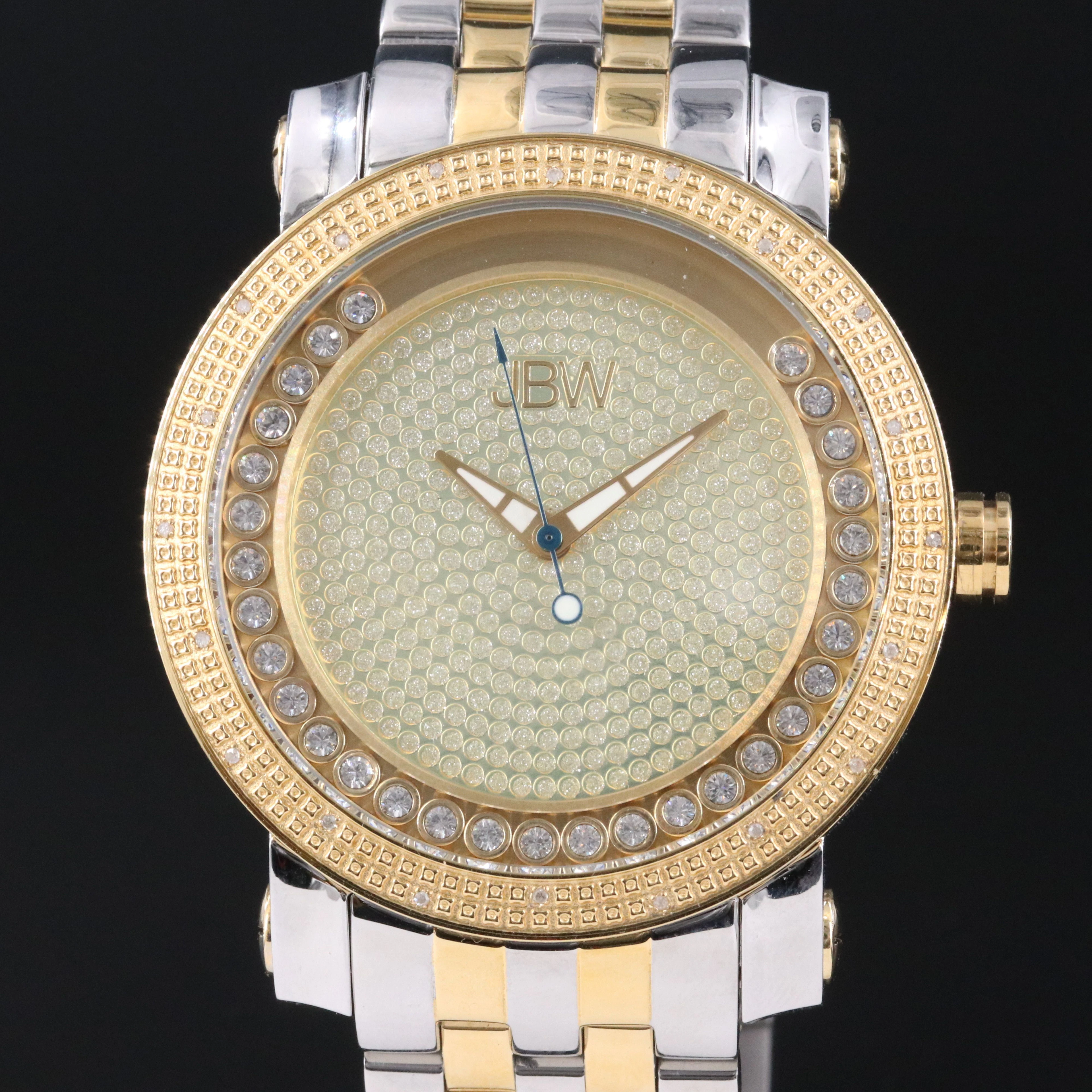 JBW Hendrix Two-Tone Stainless Steel Diamond and Crystal Watch #J6338D