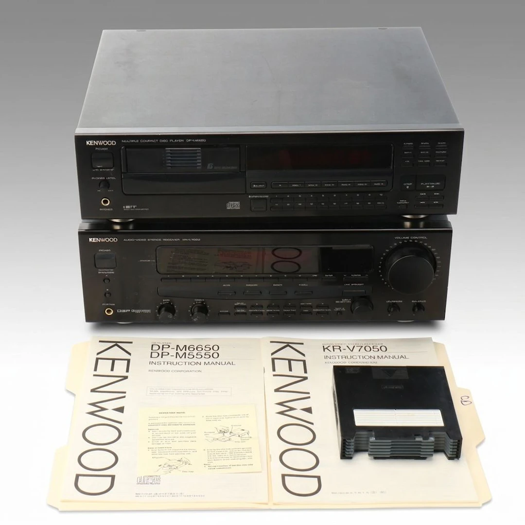 Kenwood KR-V7050 Receiver and DP-M6650 CD Player with Manuals
