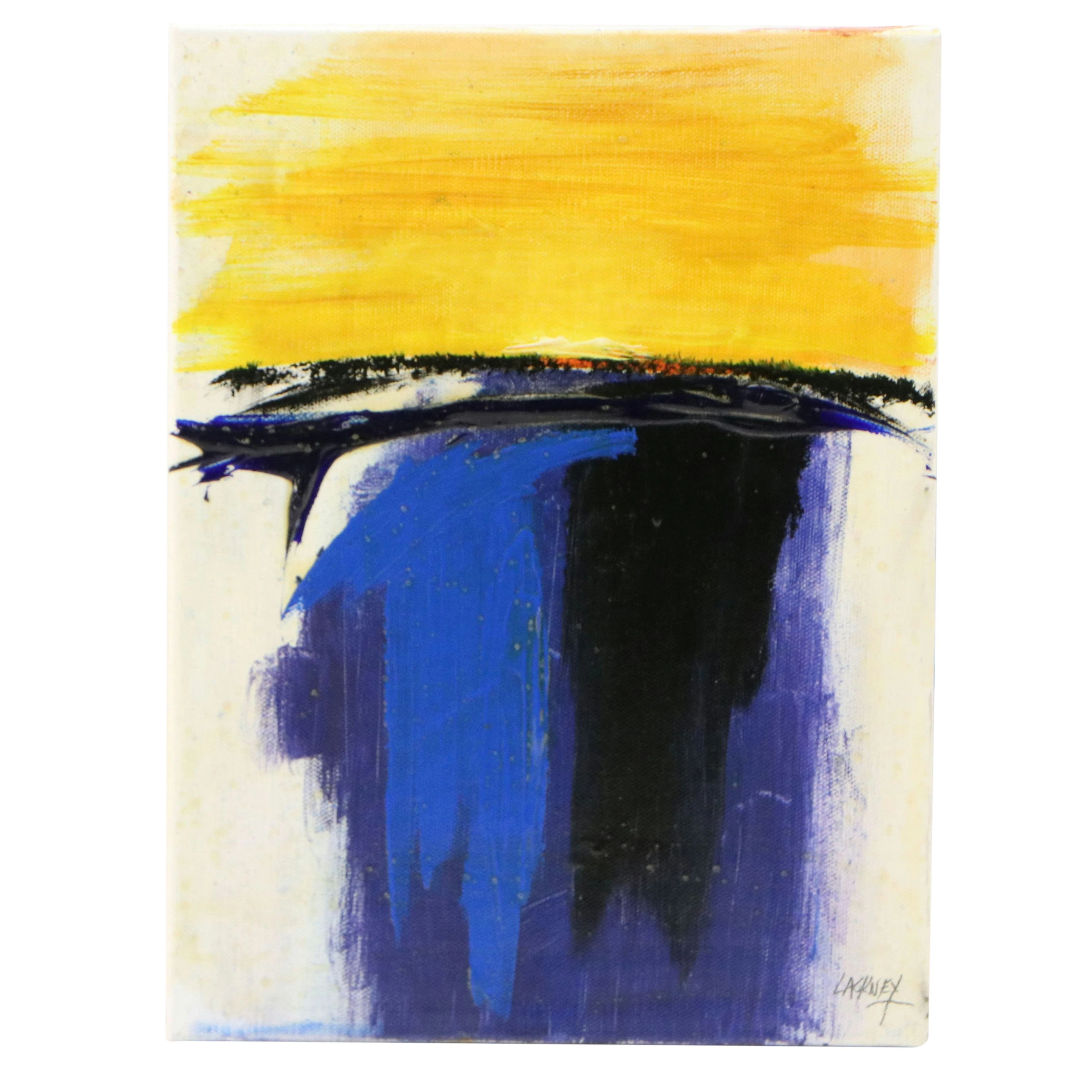 Robert R. Lackney Abstract Acrylic Painting "The Setting Sun (Sketch)," 21st C.