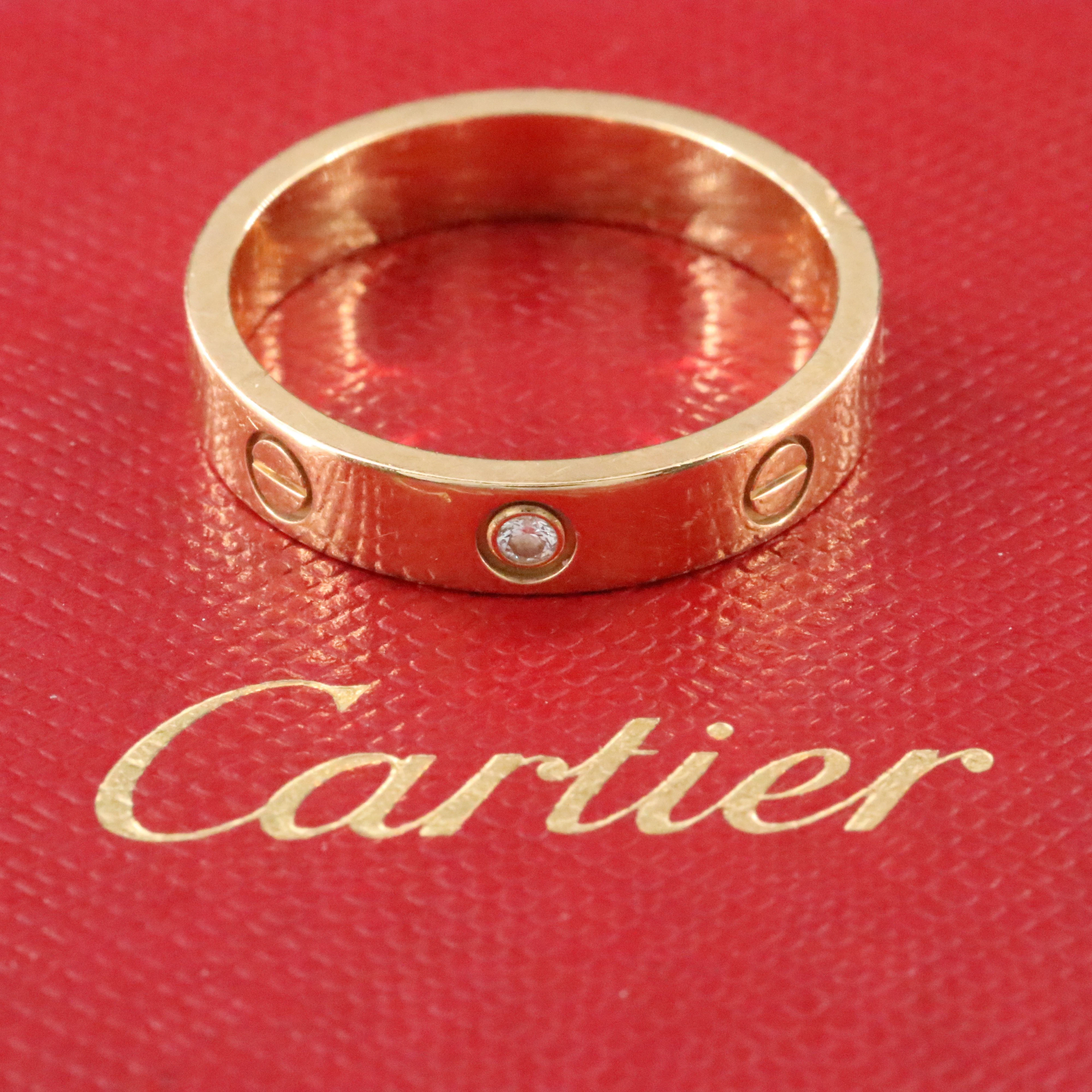 Cartier LOVE 18K Diamond Eternity Ring with COA