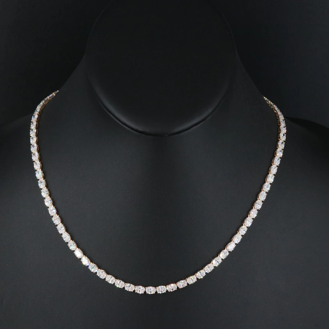 14K 20.01 CTW Lab Grown Diamond Rivière Necklace