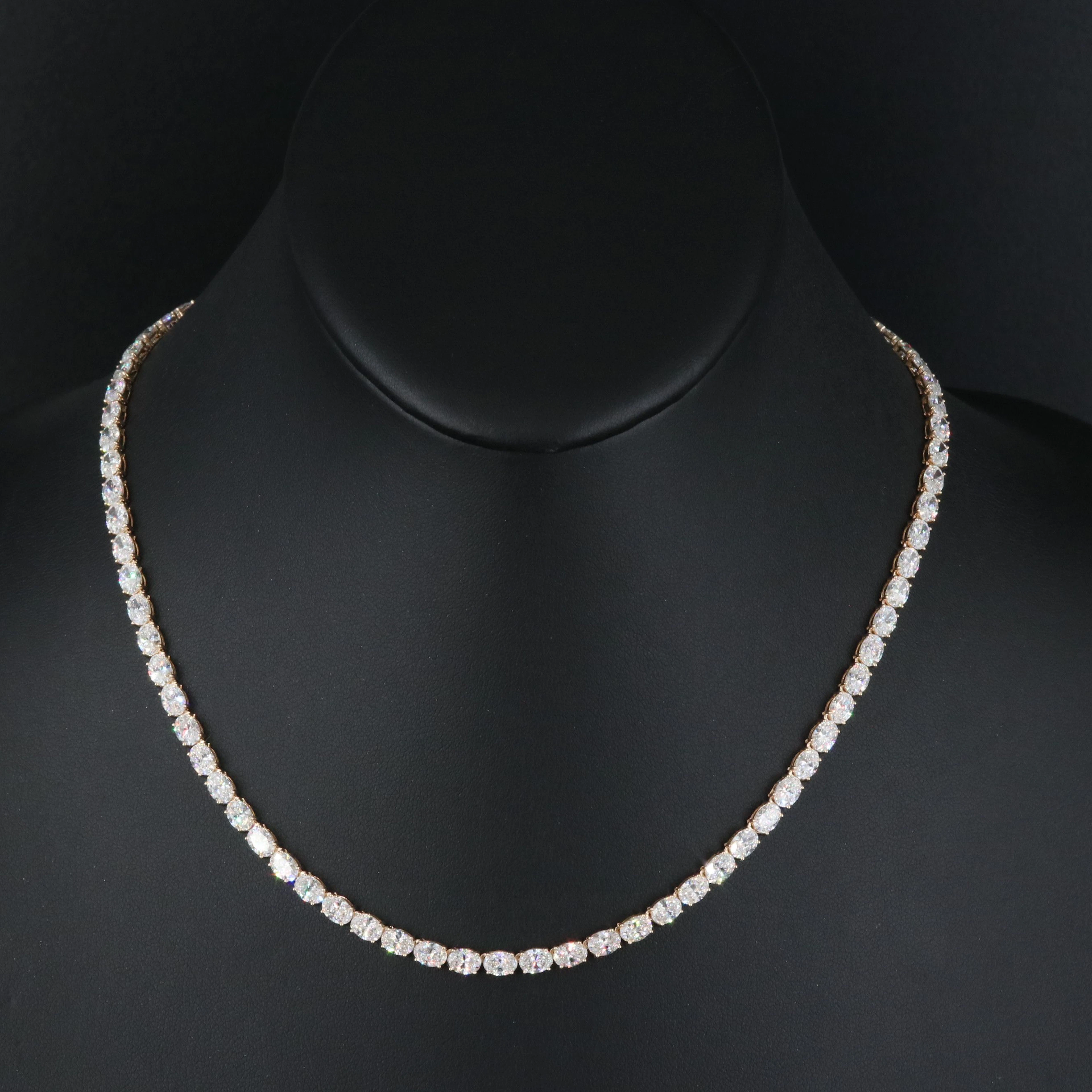 14K 20.01 CTW Lab Grown Diamond Rivière Necklace