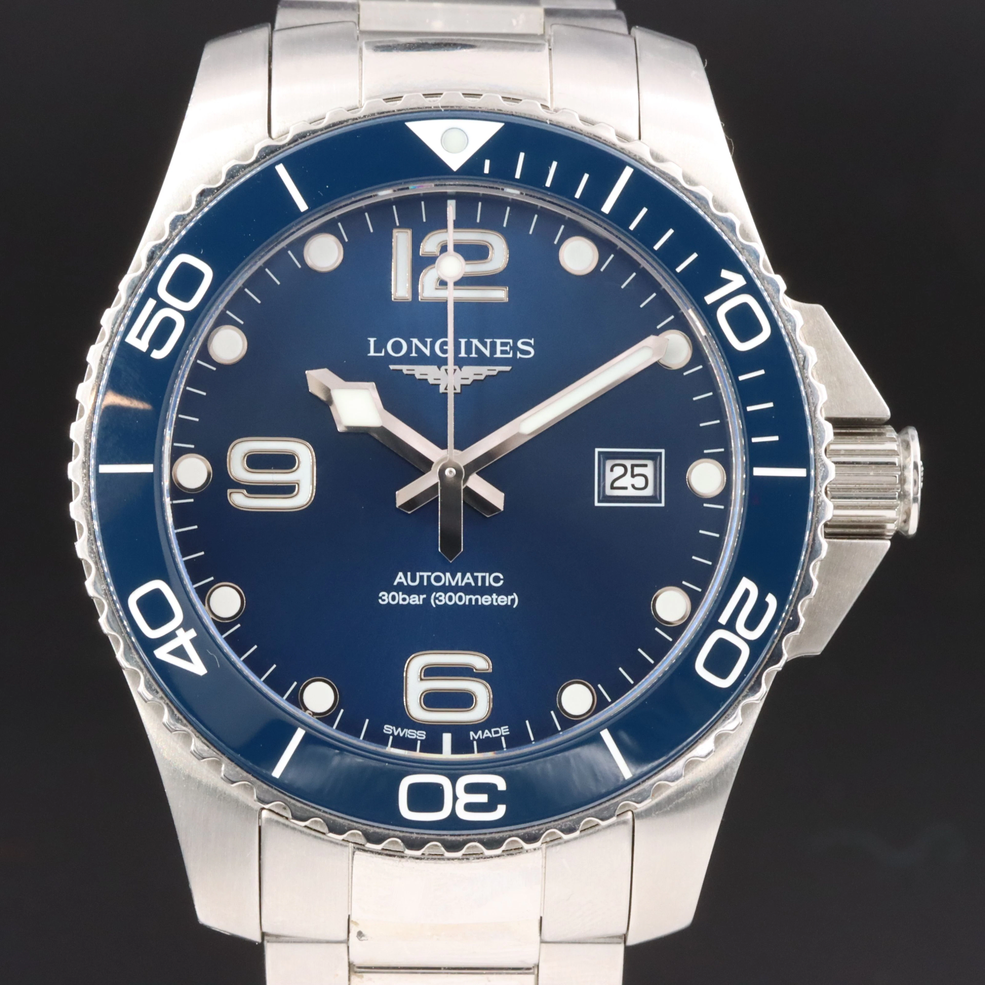 Longines Hydro Conquest Steel Ceramic Blue 43mm Automatic Watch