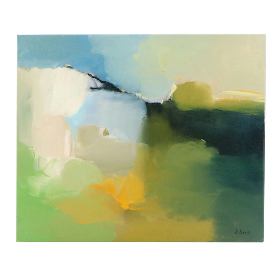 Jose Lima Abstract Landscape Oil Painting, 2026