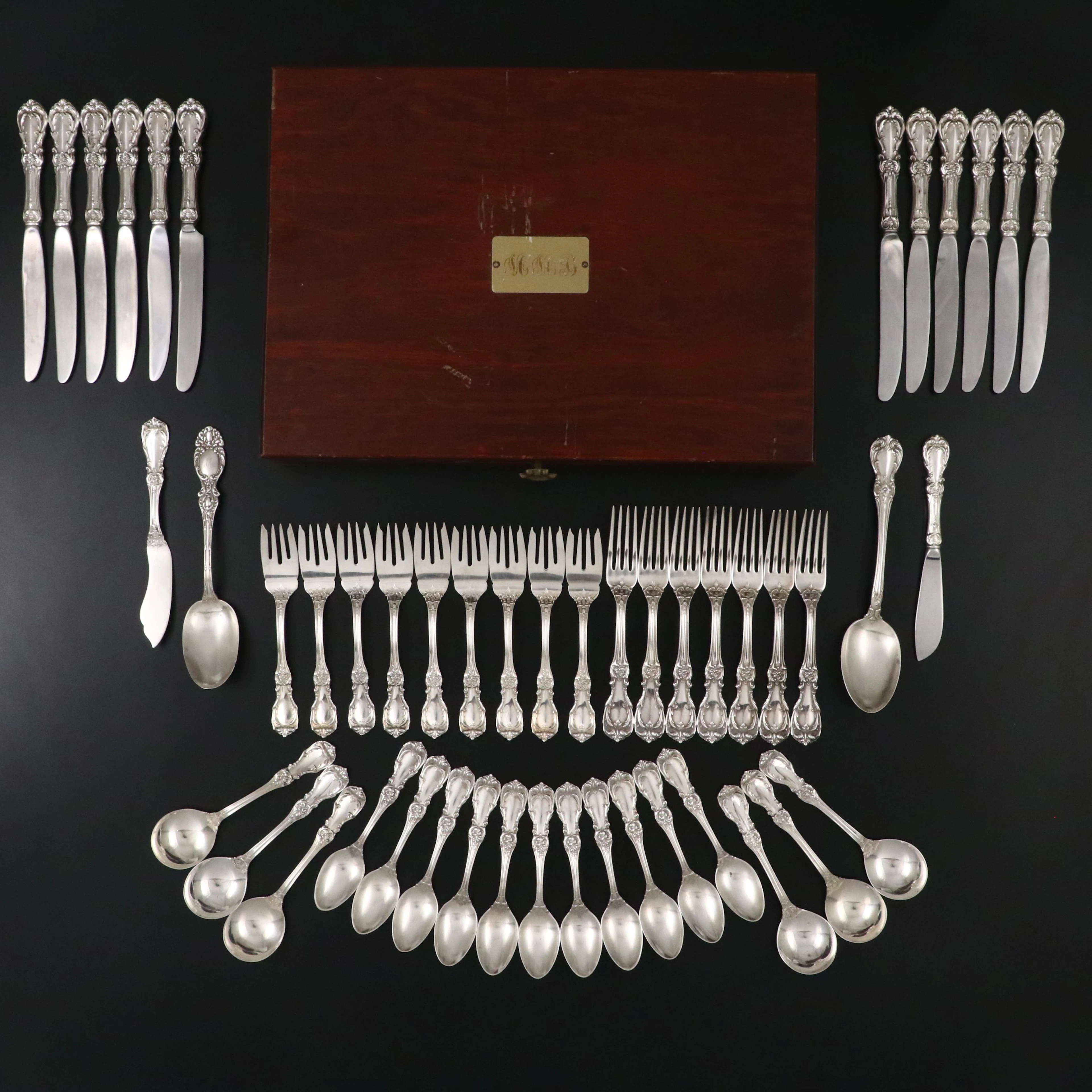 Reed & Barton "Burgundy" Sterling Silver Flatware, 1949-2019