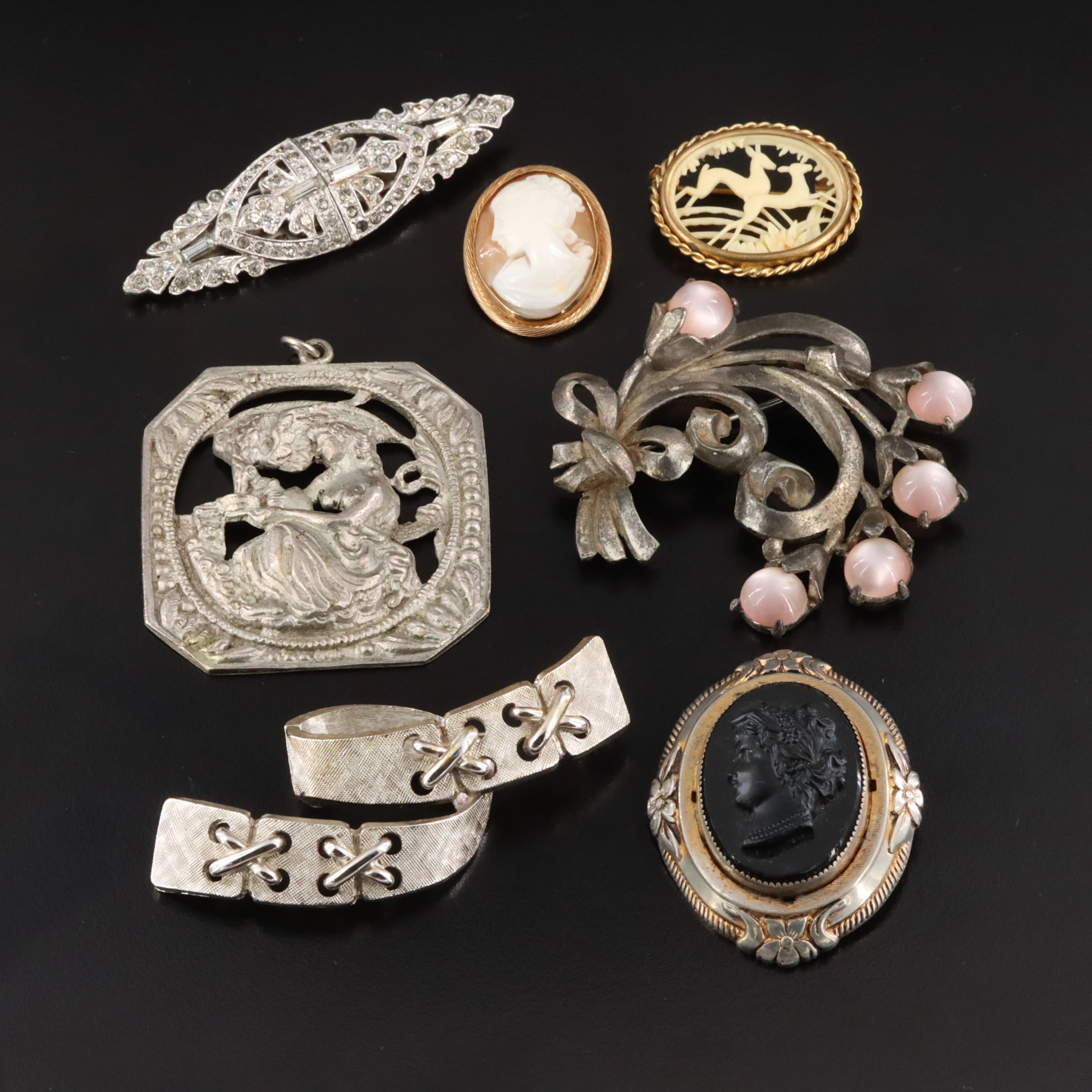 Greco-Roman 850 Silver Hebe & Zeus and 1930s Coro Duette Featured in Jewelry