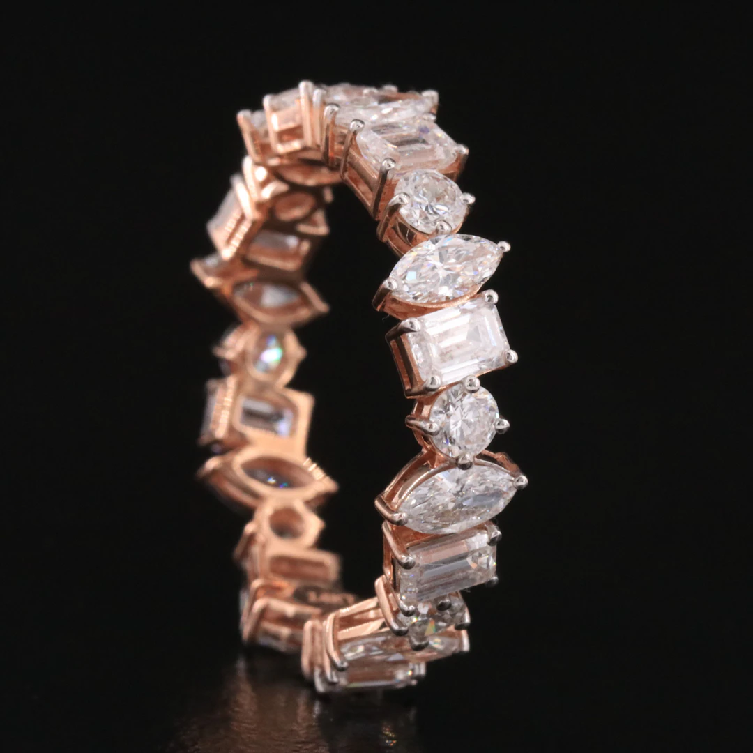 14K Rose Gold 2.64 CTW Lab Grown Diamond Eternity Band