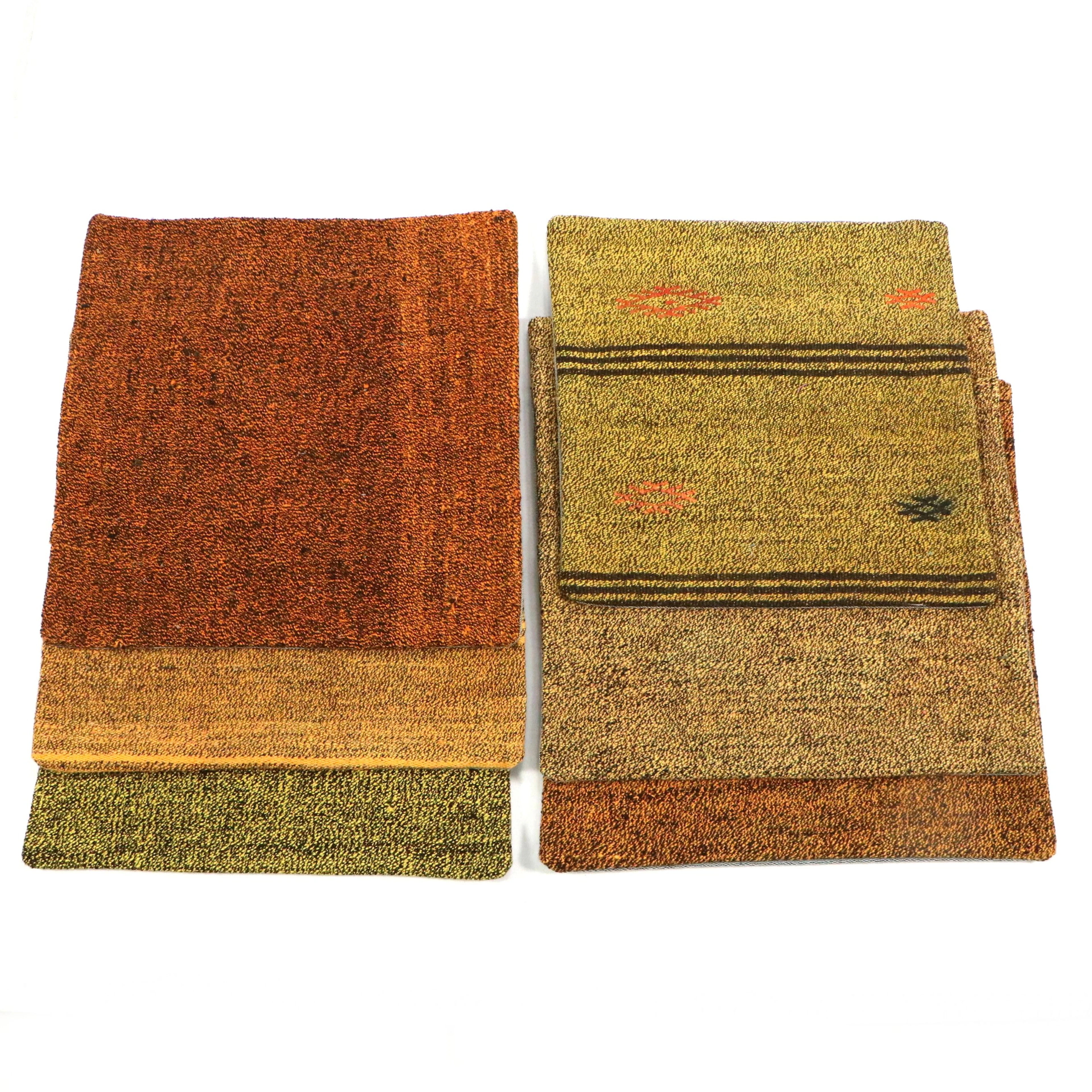 Turkish Overdyed Handwoven Rug Faced Pillow Covers