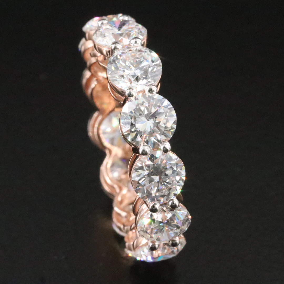 14K Rose Gold 7.05 CTW Lab Grown Diamond Eternity Band