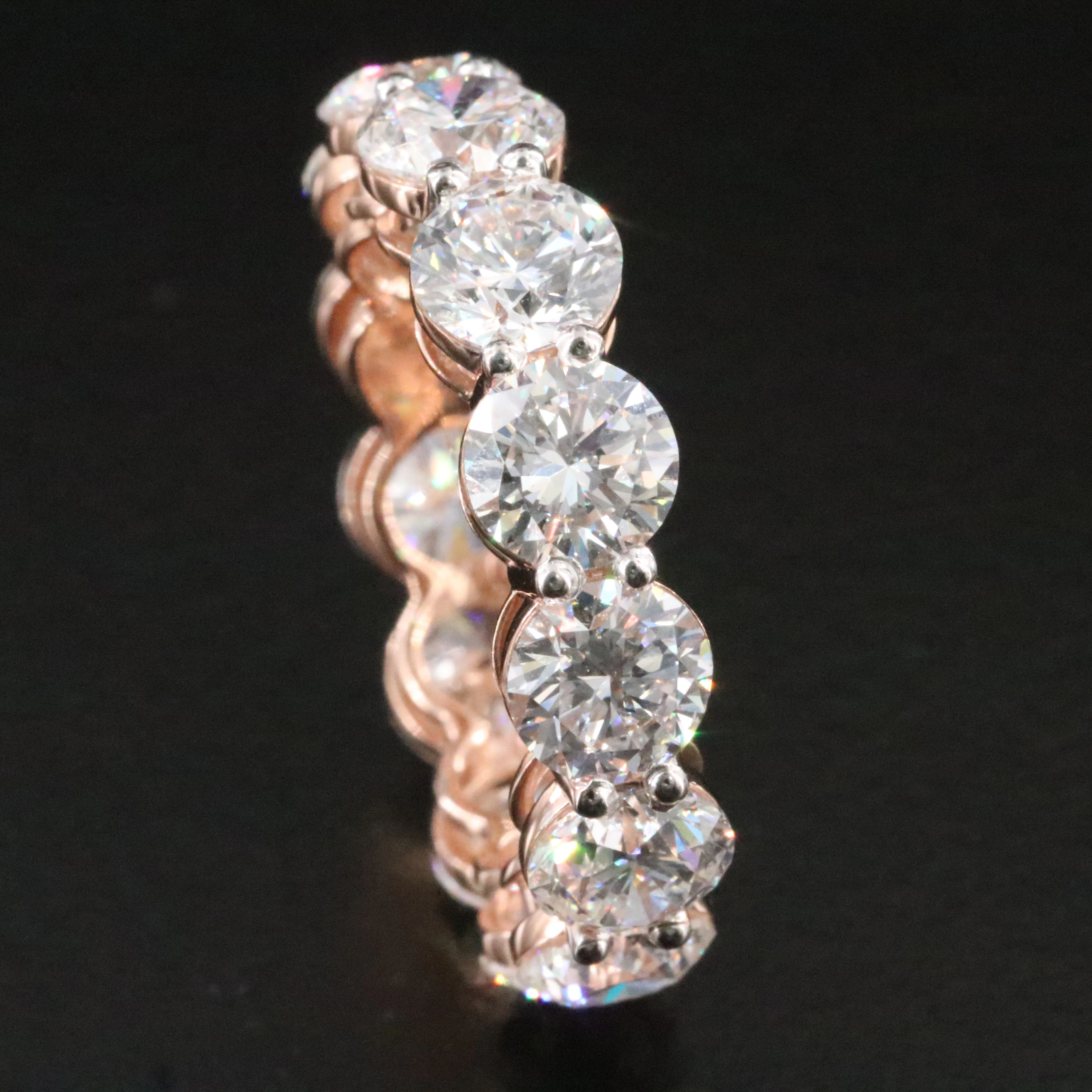 14K Rose Gold 7.05 CTW Lab Grown Diamond Eternity Band