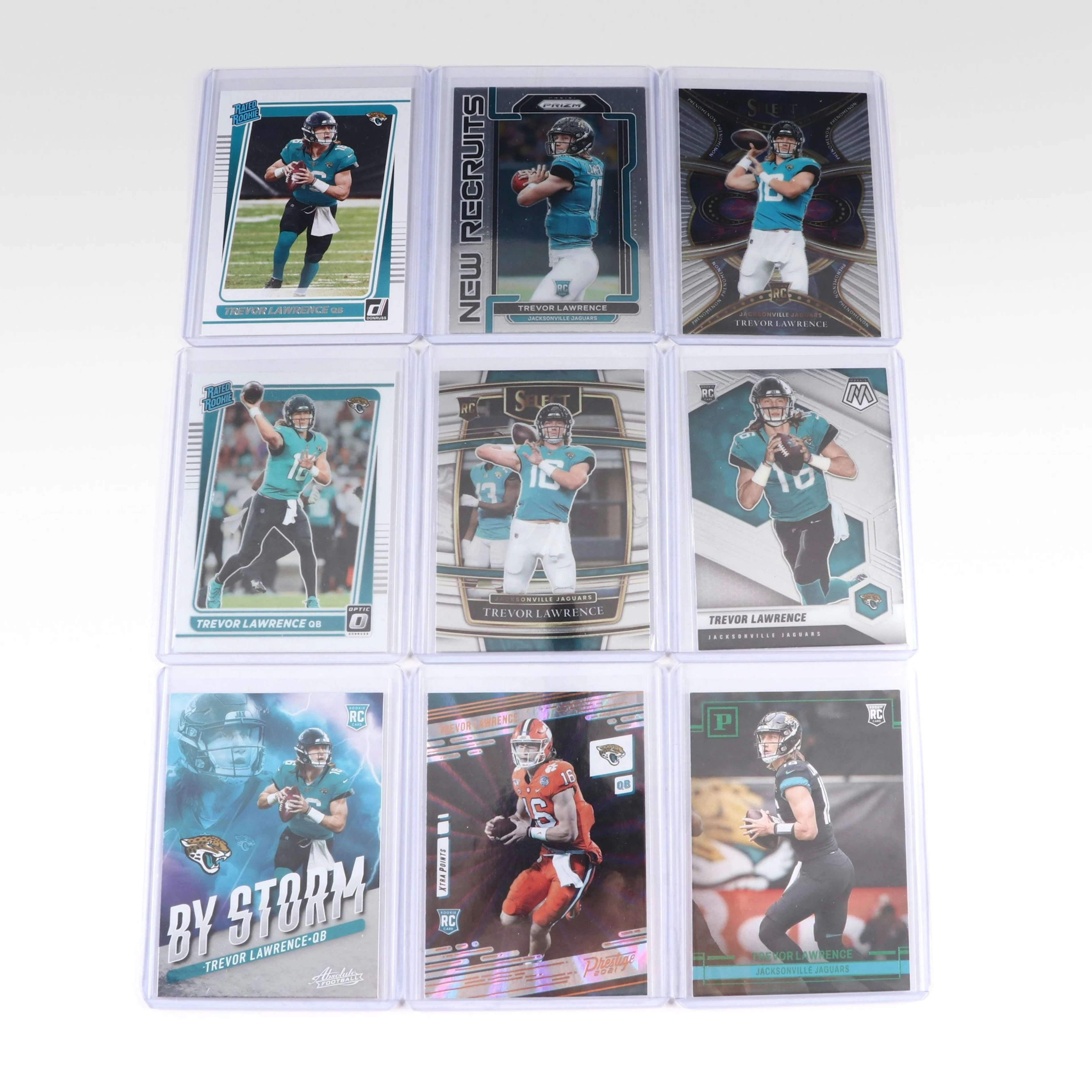 Nine Trevor Lawrence Jacksonville Jaguars Rookie Football Cards
