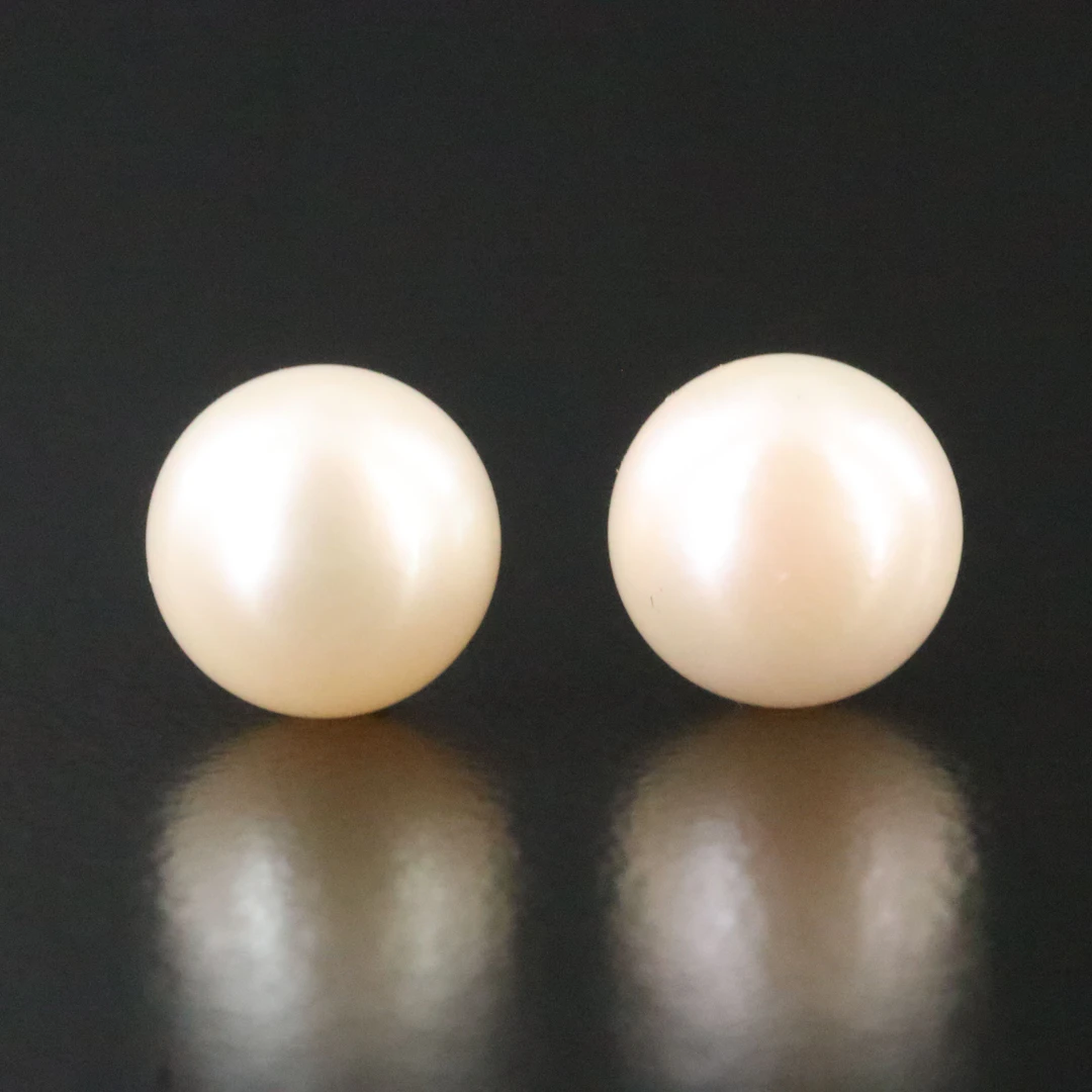 18K Pearl Solitaire Earrings
