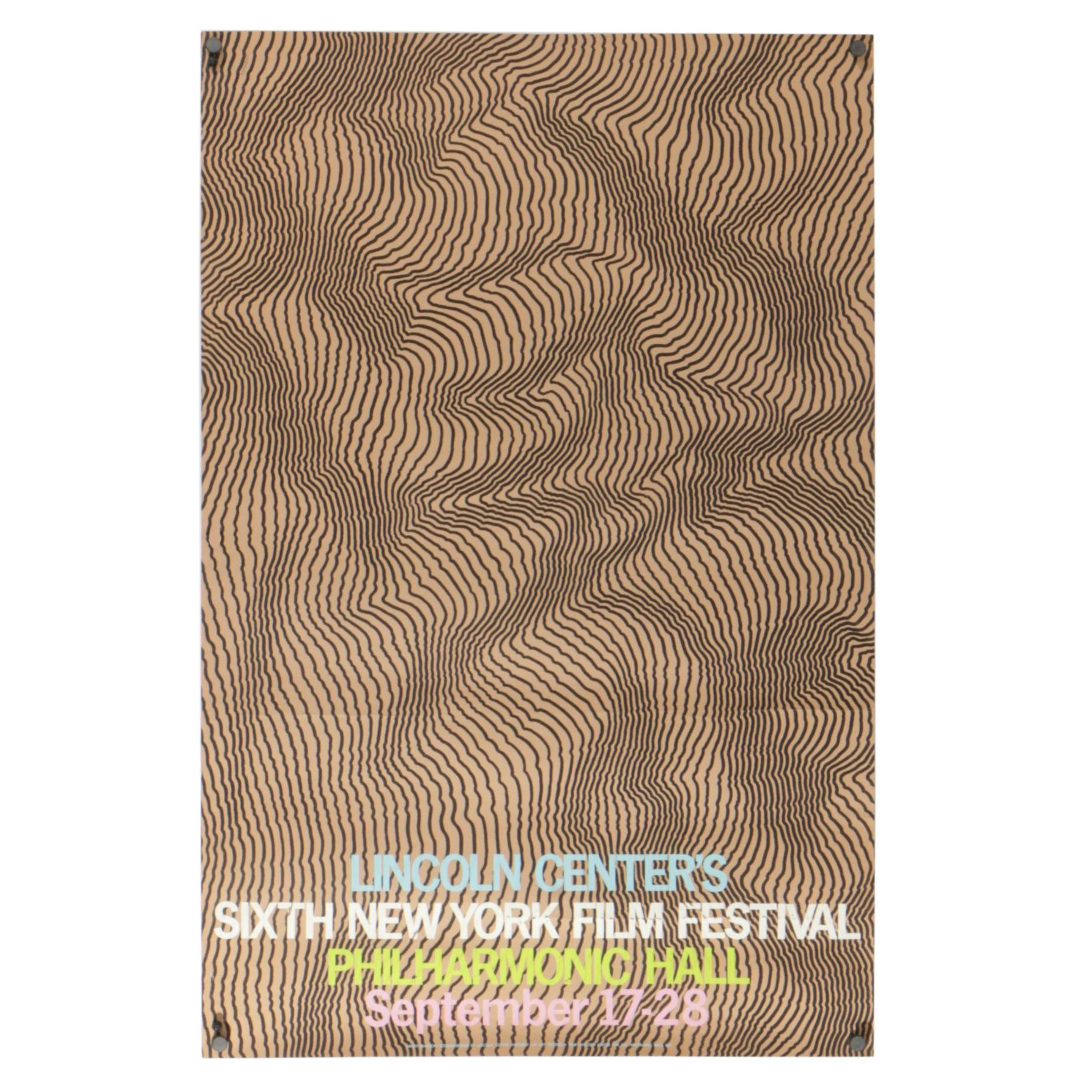 Henry Pearson Serigraph Advertising Poster for 6th New York Film Festival, 1968
