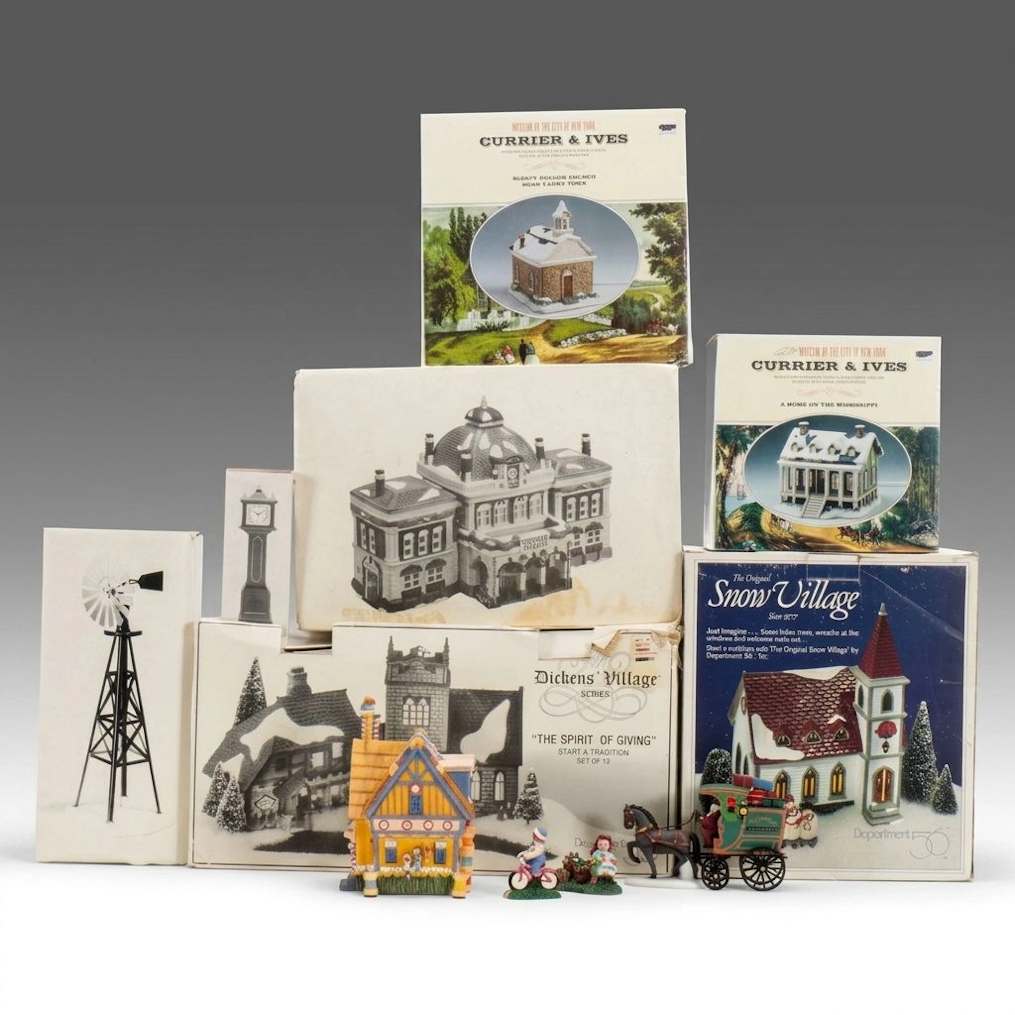 Dept. 56 and Currier & Ives Christmas Village Buildings and Accessories