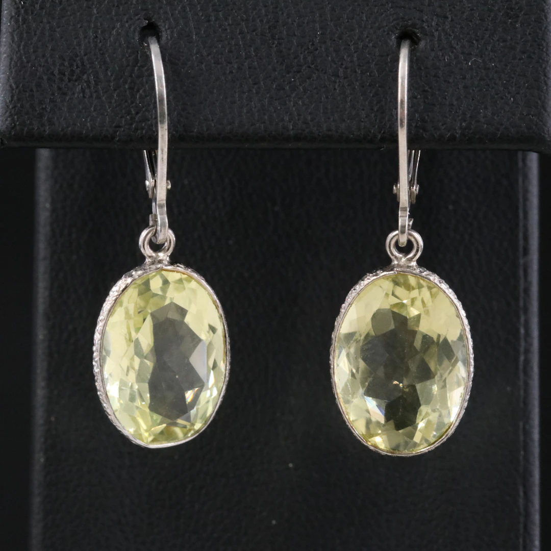 Sterling Citrine Earrings