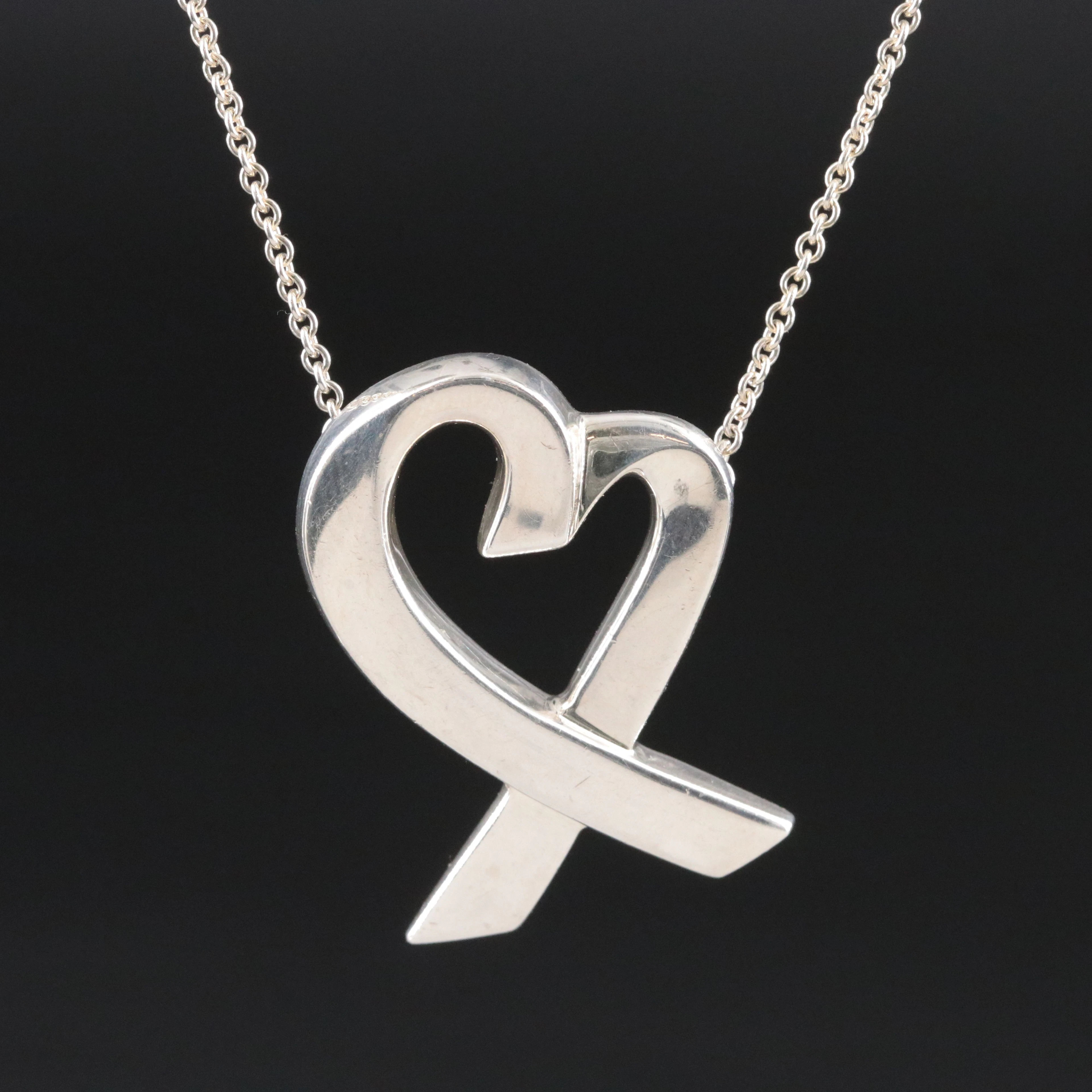 Paloma Picasso for Tiffany & Co. Sterling Extra Large Loving Heart Necklace