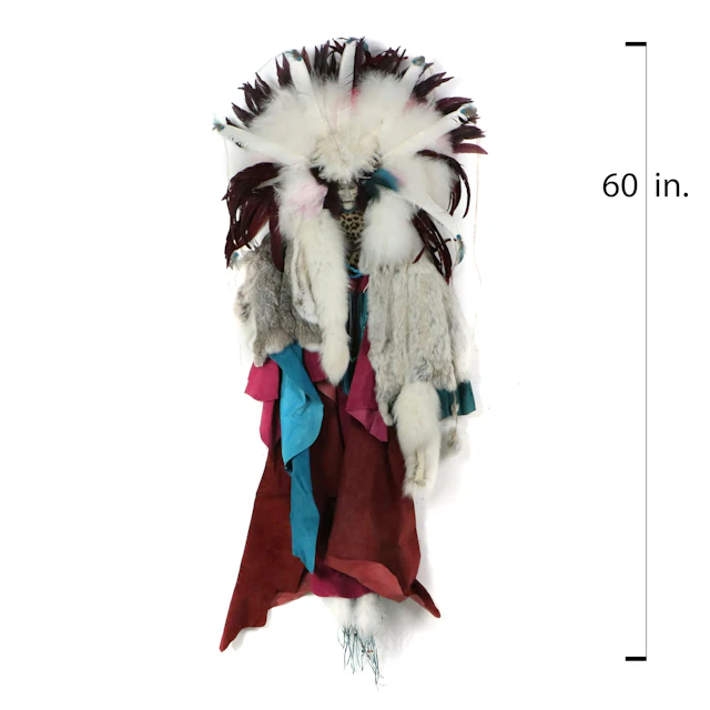 Misha Malpica Mixed Media Wall Sculpture of Native American, 2001