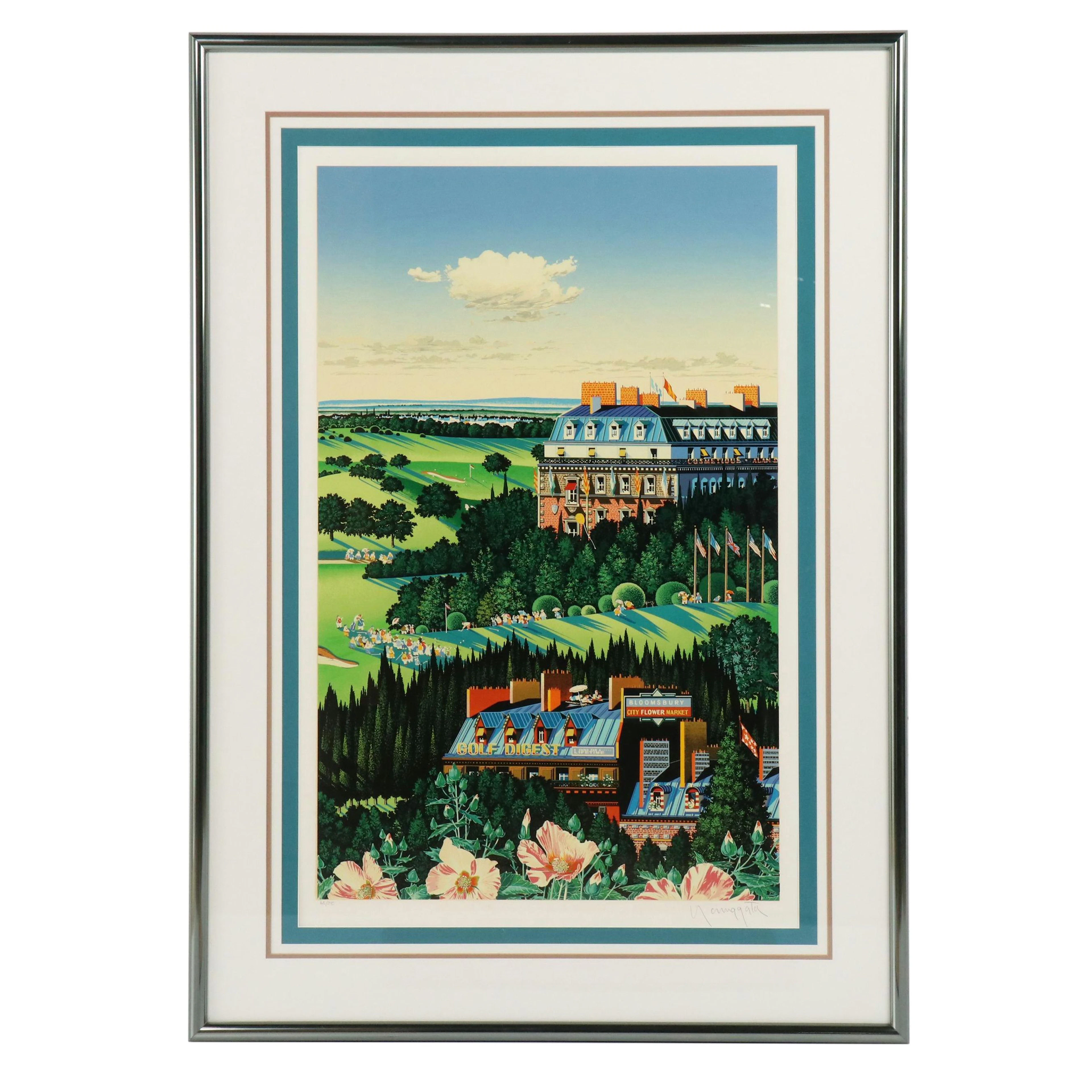 Hiro Yamagata Serigraph "Country Club," 1988