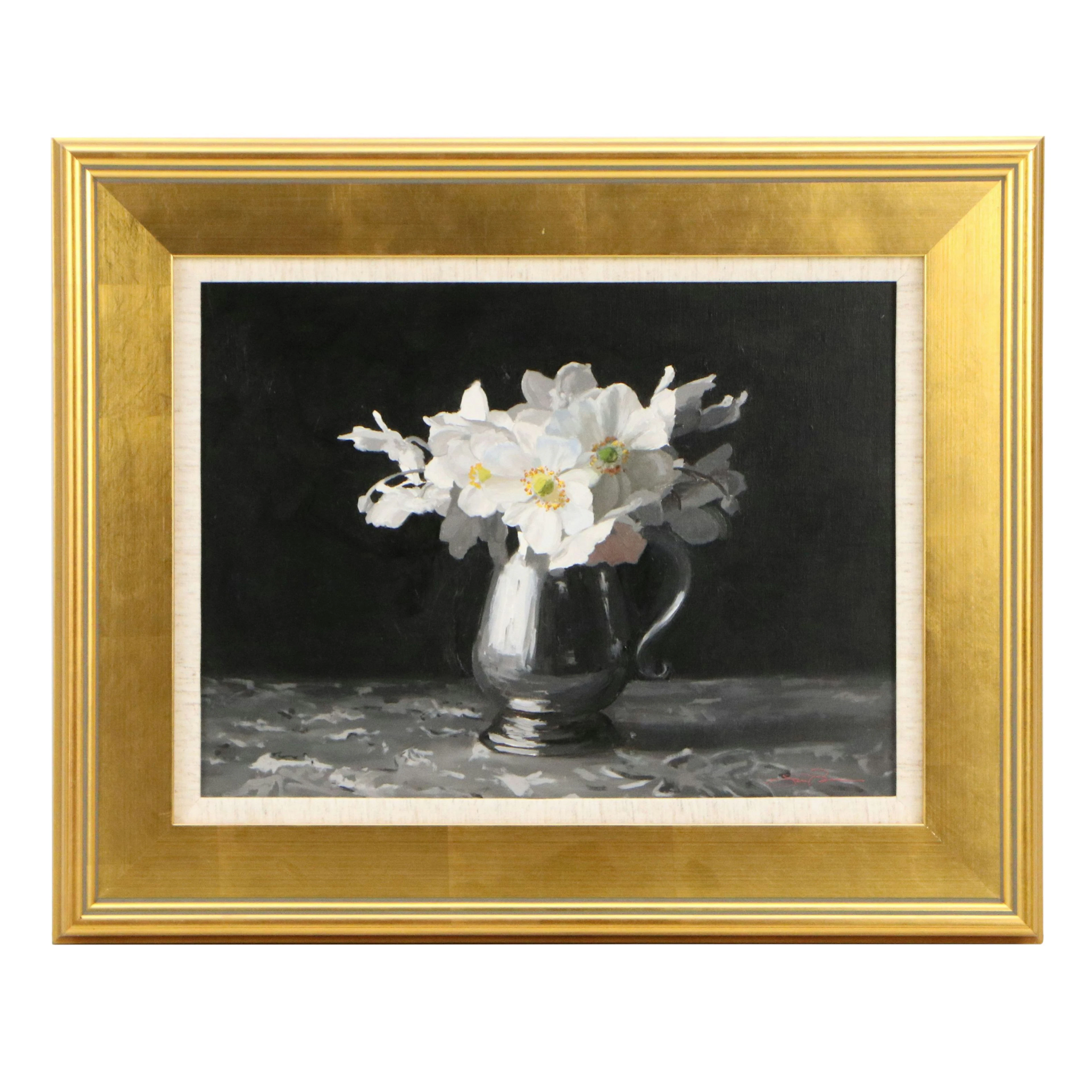 Sarah Brown Oil Painting "Composition in Onyx and Alabaster", 21st Century