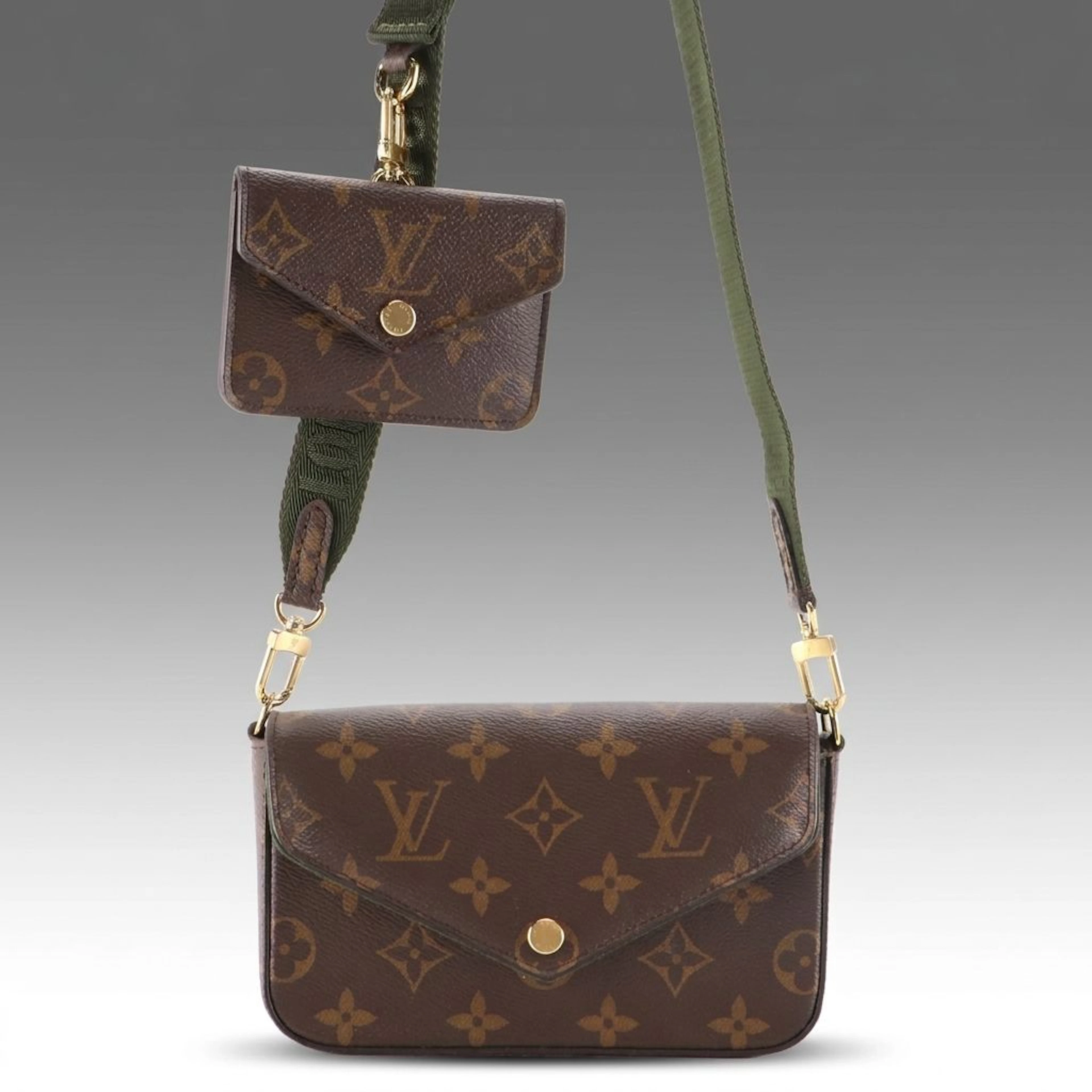 Louis Vuitton Felicie Pochette Strap & Go Bag with Coin Pouch in Monogram
