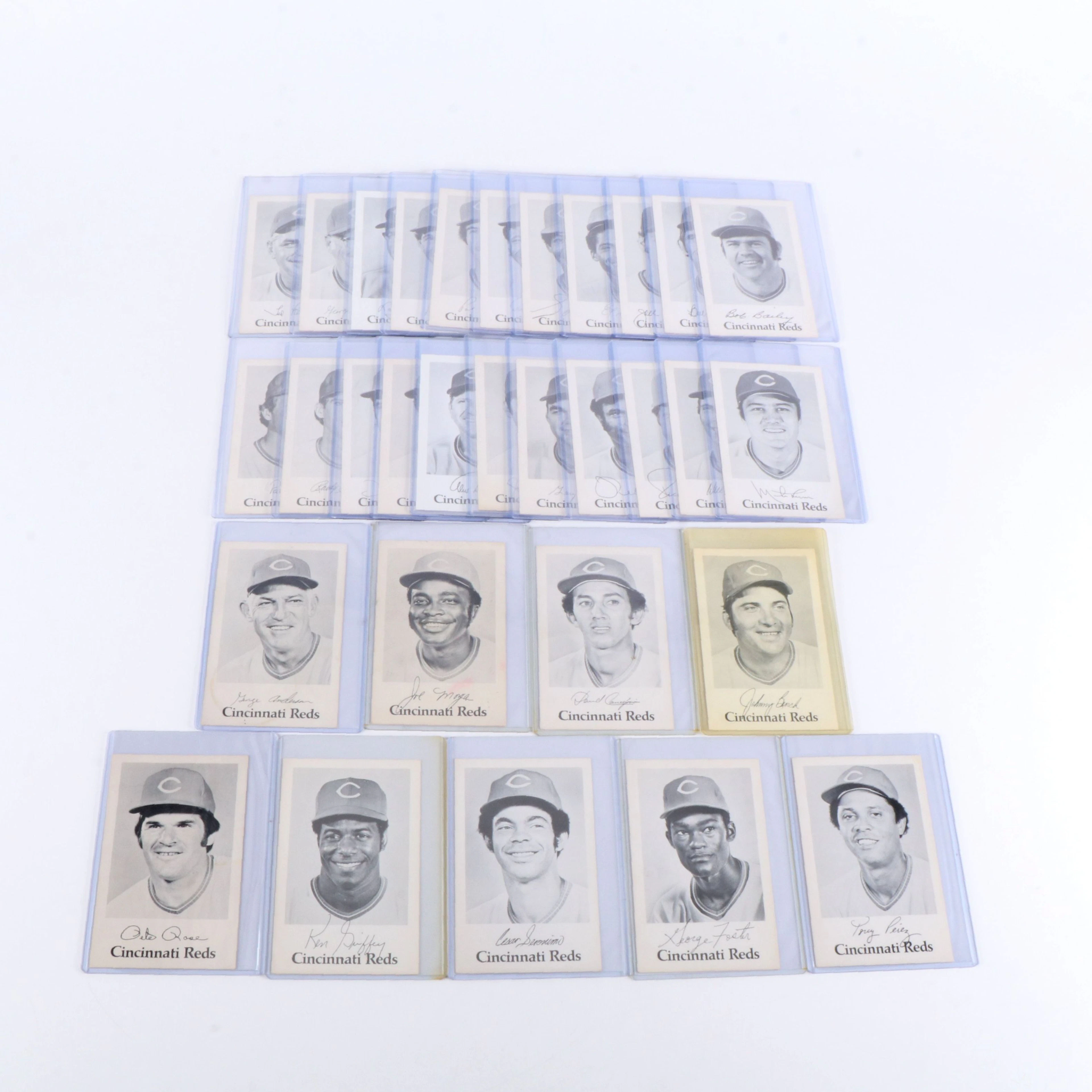1976 Cincinnati Reds Team B&W Postcard Set