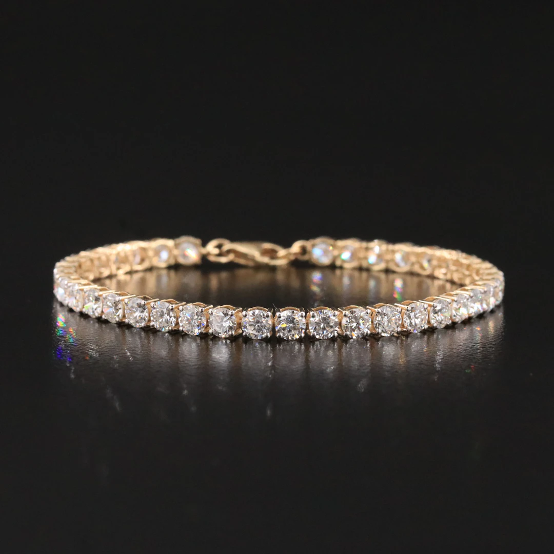 14K 6.95 CTW Lab Grown Diamond Line Bracelet