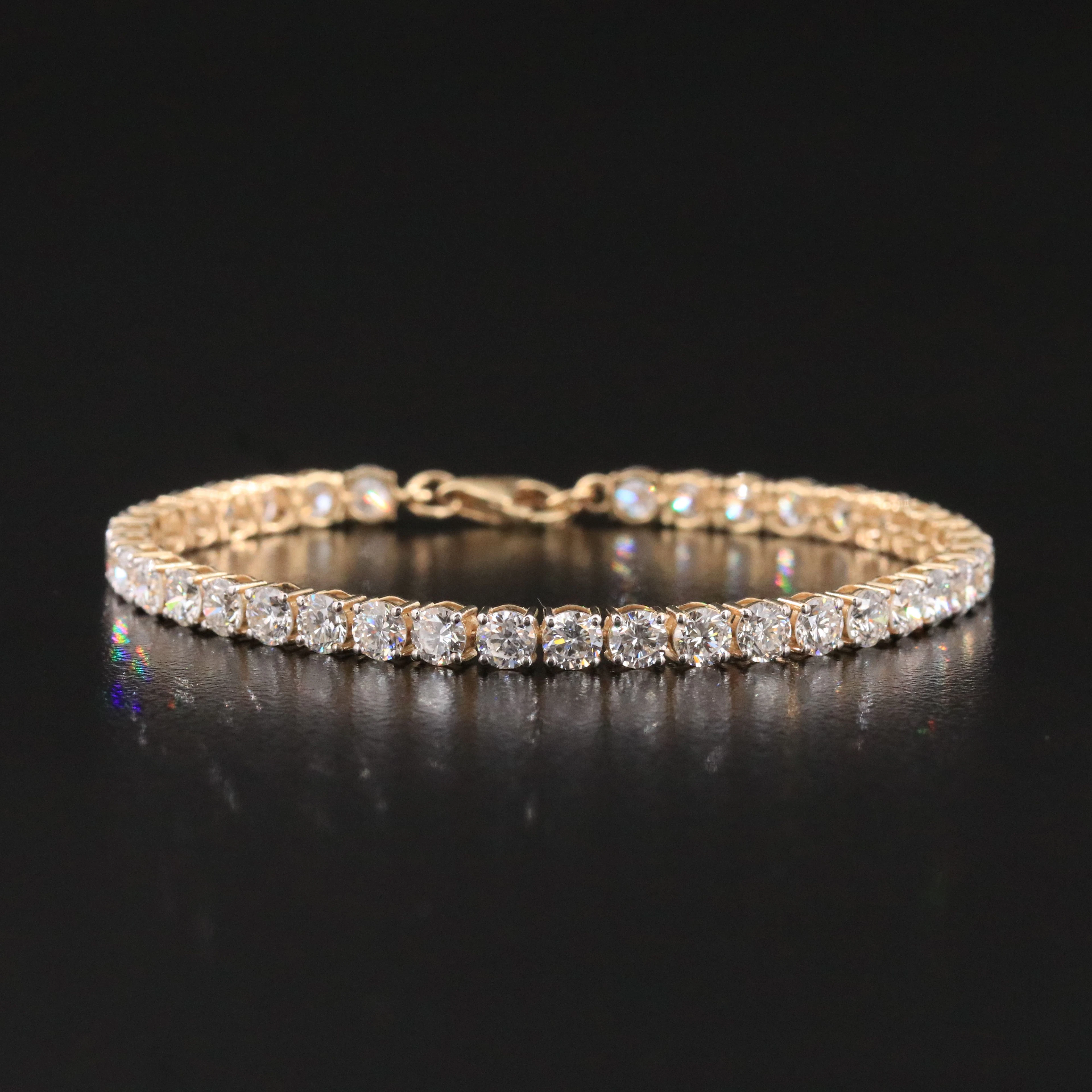 14K 6.95 CTW Lab Grown Diamond Line Bracelet