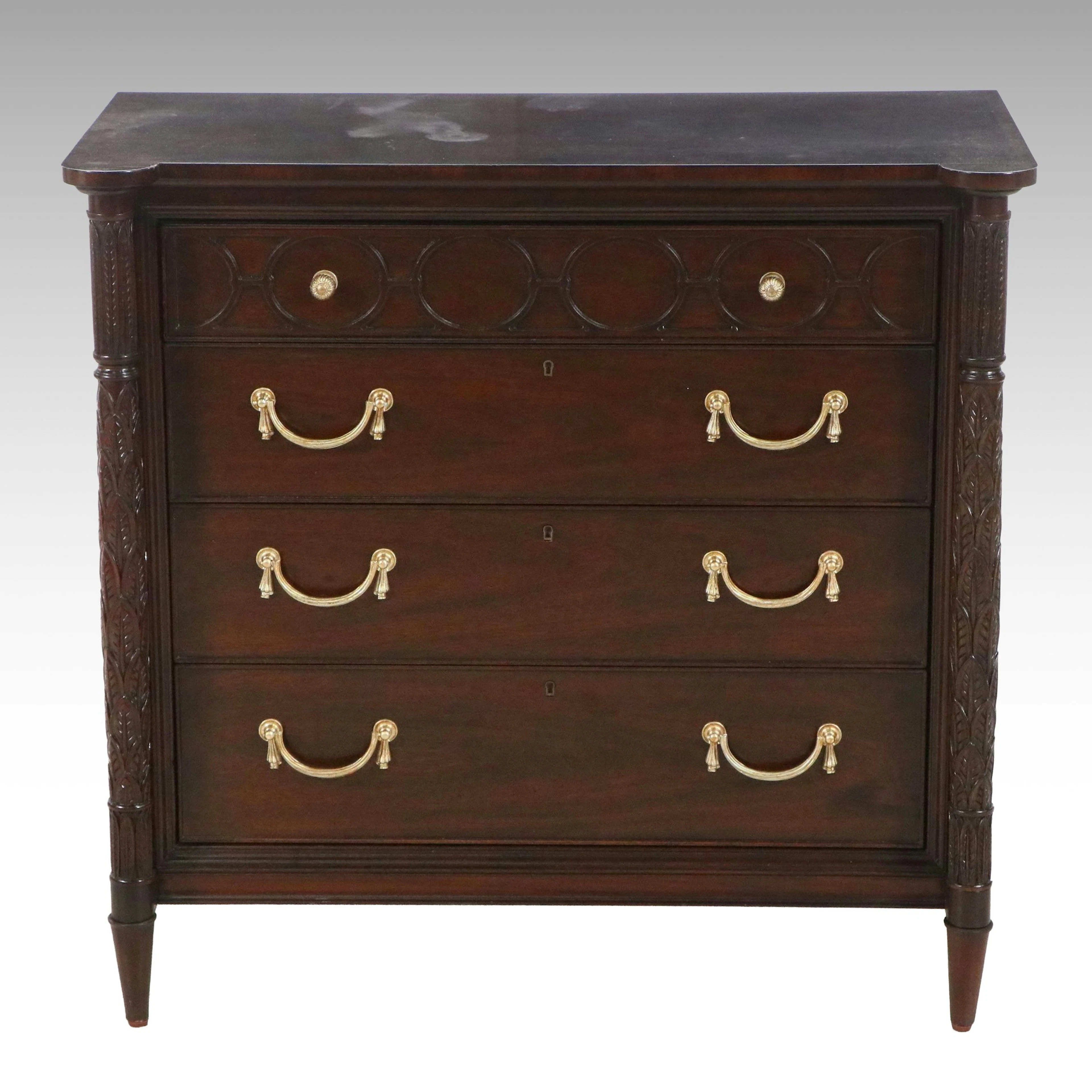 Stanley Furniture Hepplewhite Mahogany Chest of Drawers, Late 20th Century