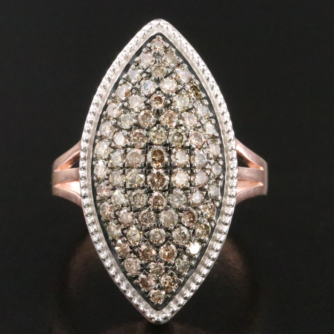 Sterling 1.69 CTW Fancy Light Brown Diamond Ring