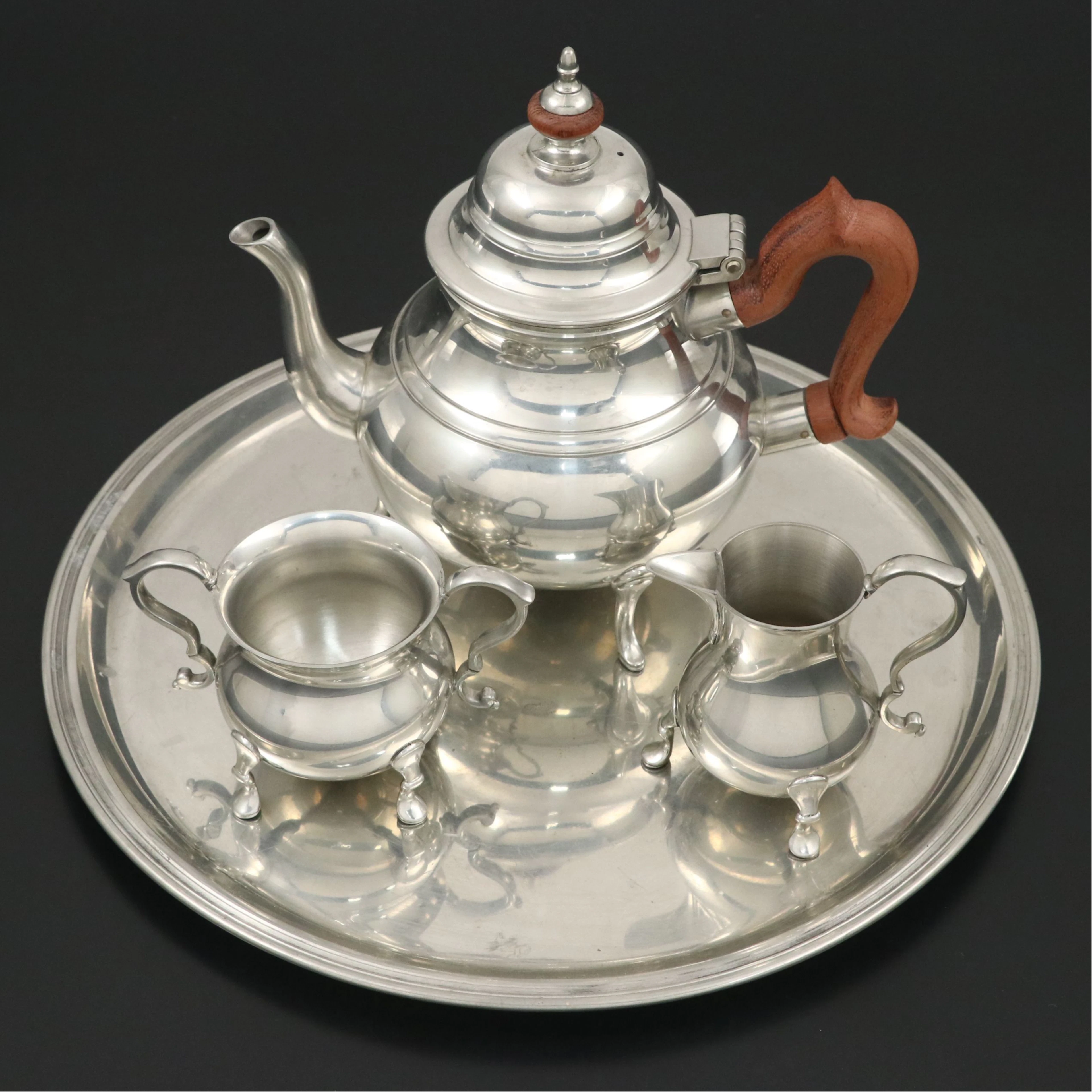 Steiff "Williamsburg" Pewter Tea Service, Late 20th Century