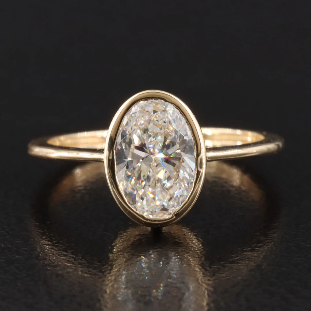 14K 1.41 CT Lab Grown Diamond Ring with IGI Report