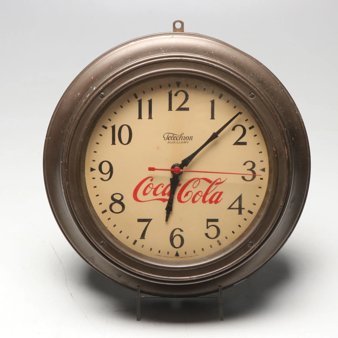 Telechron Auxillery Coca-Cola Wall Clock