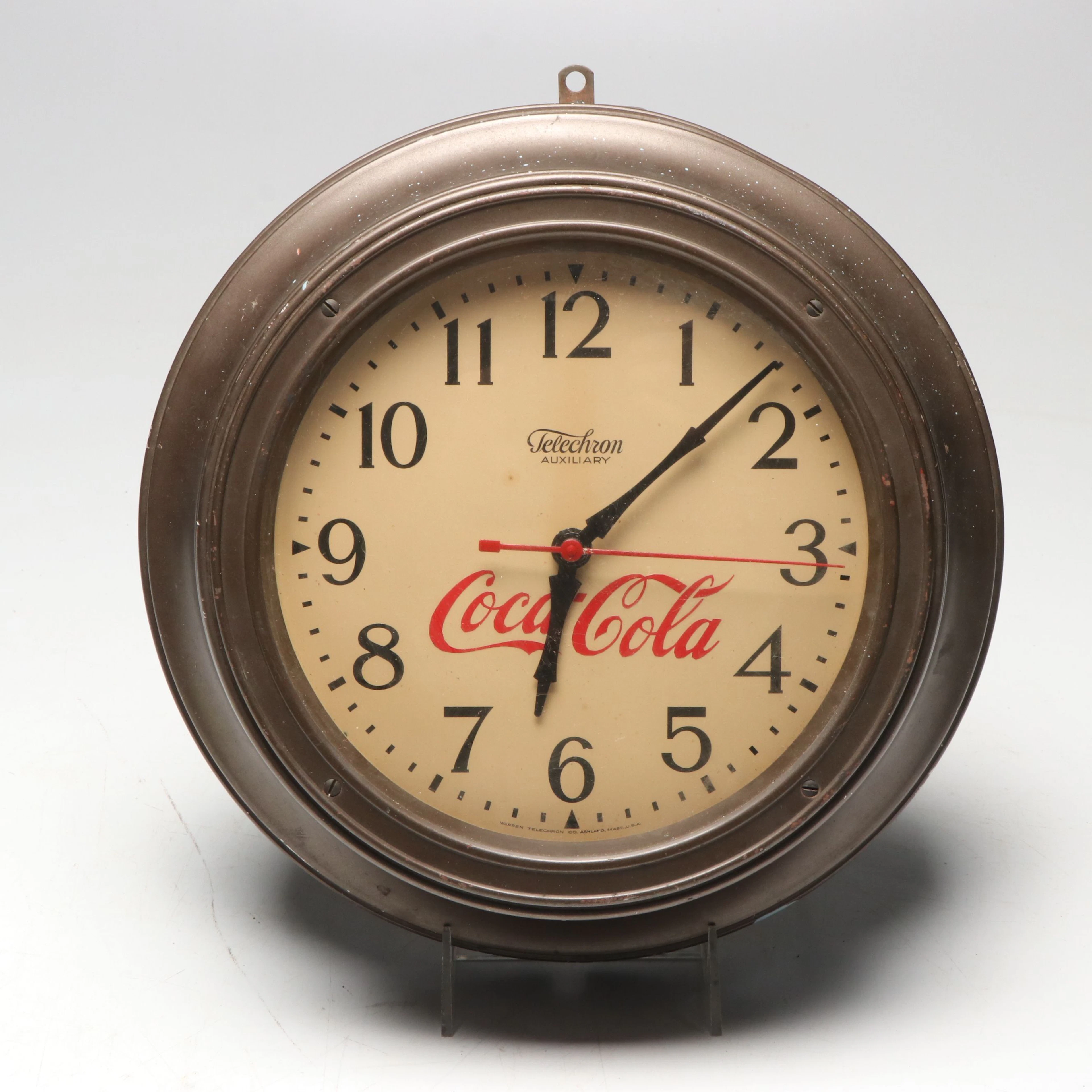 Telechron Auxillery Coca-Cola Wall Clock