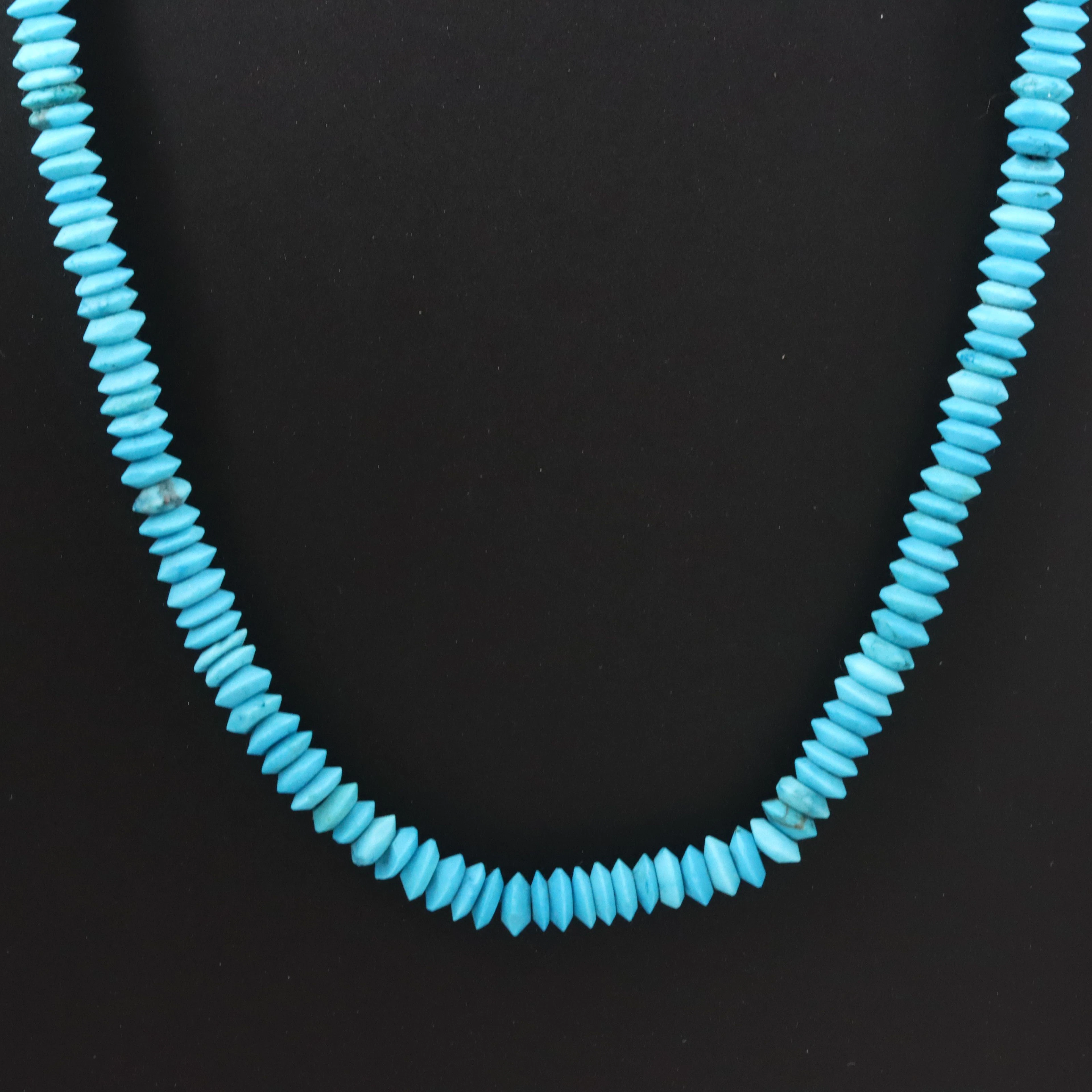 Howlite Bead Necklace with 14K Clasp