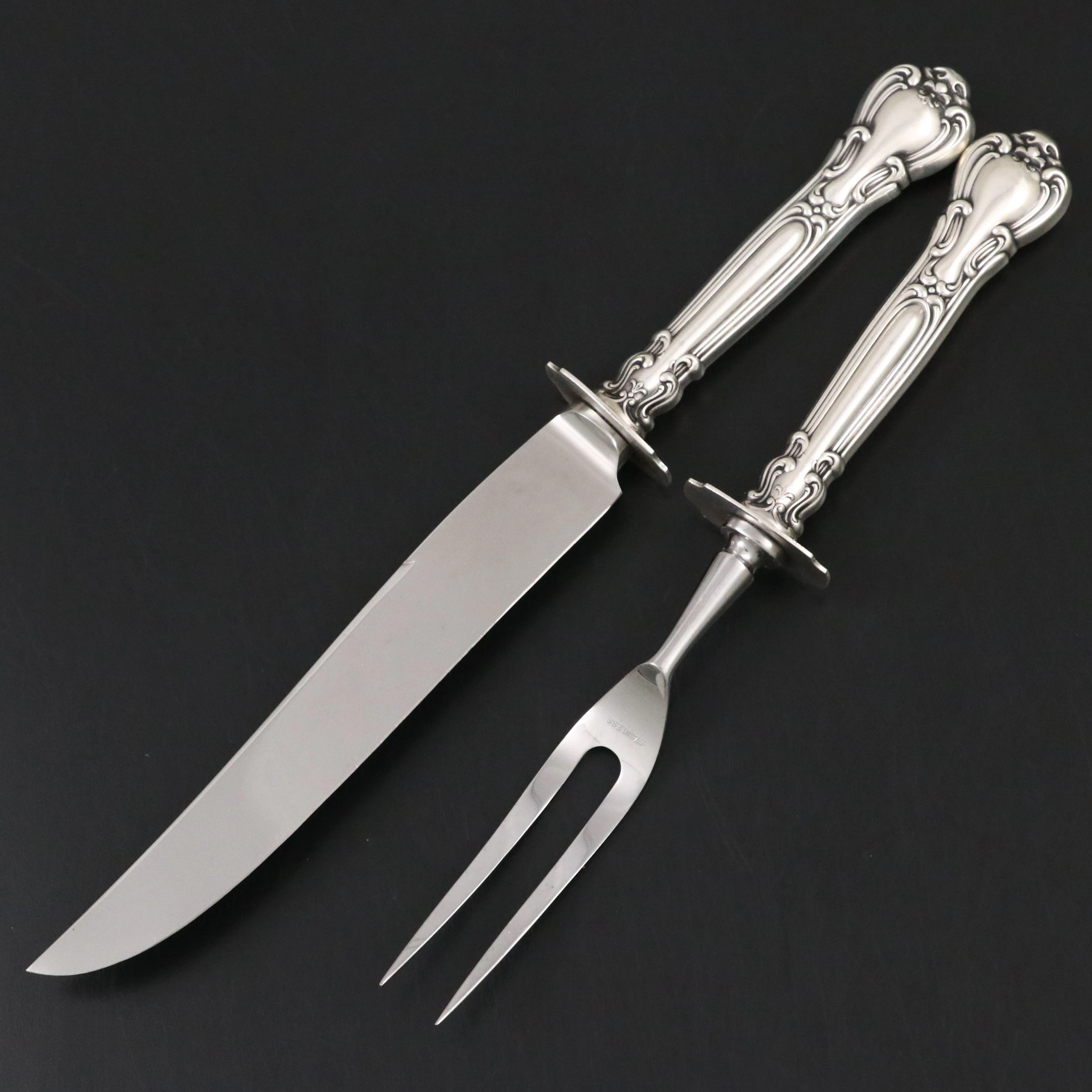 Gorham "Chantilly" Sterling Silver Handled Carving Set