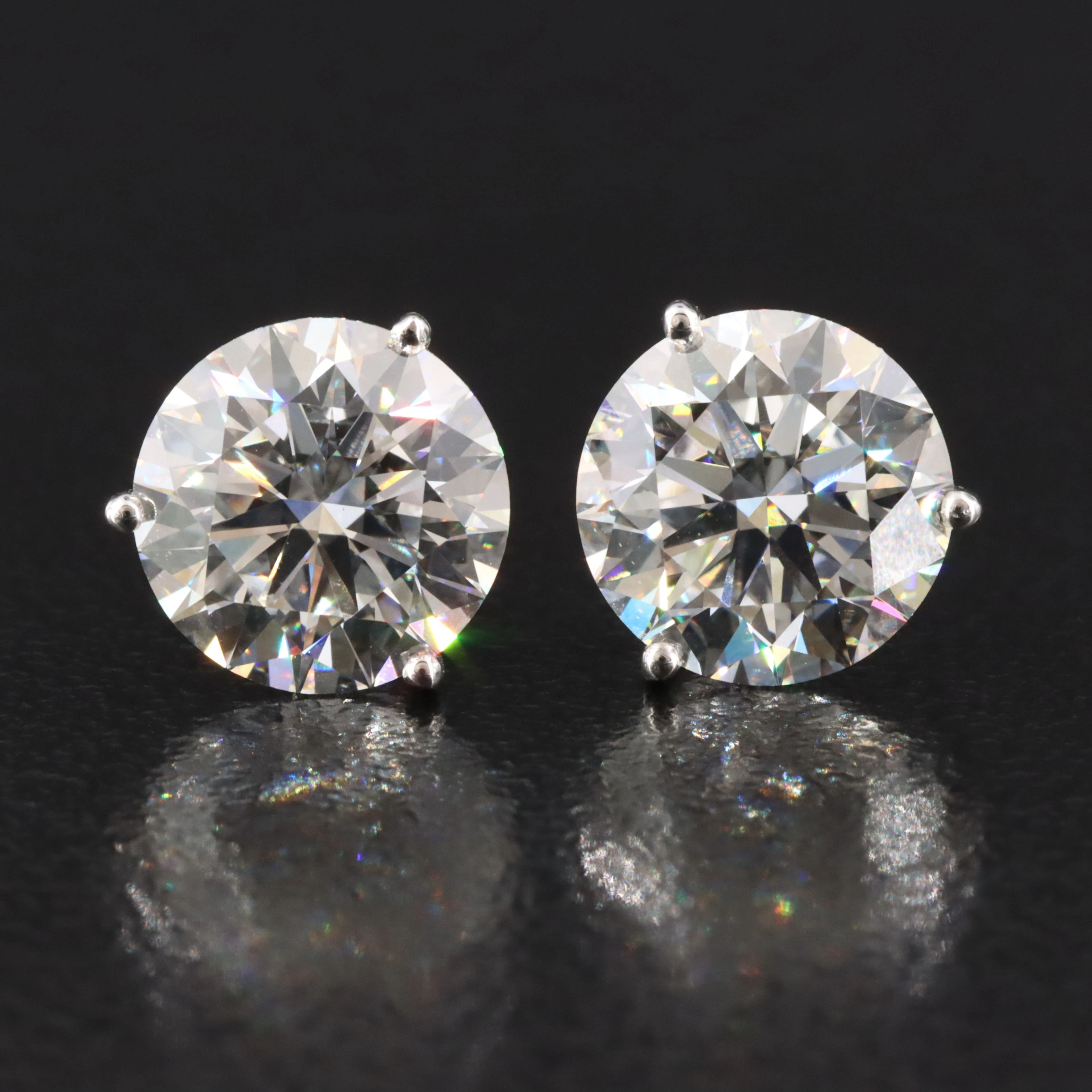 14K 4.12 CTW Lab Grown Diamond Earrings with IGI Reports