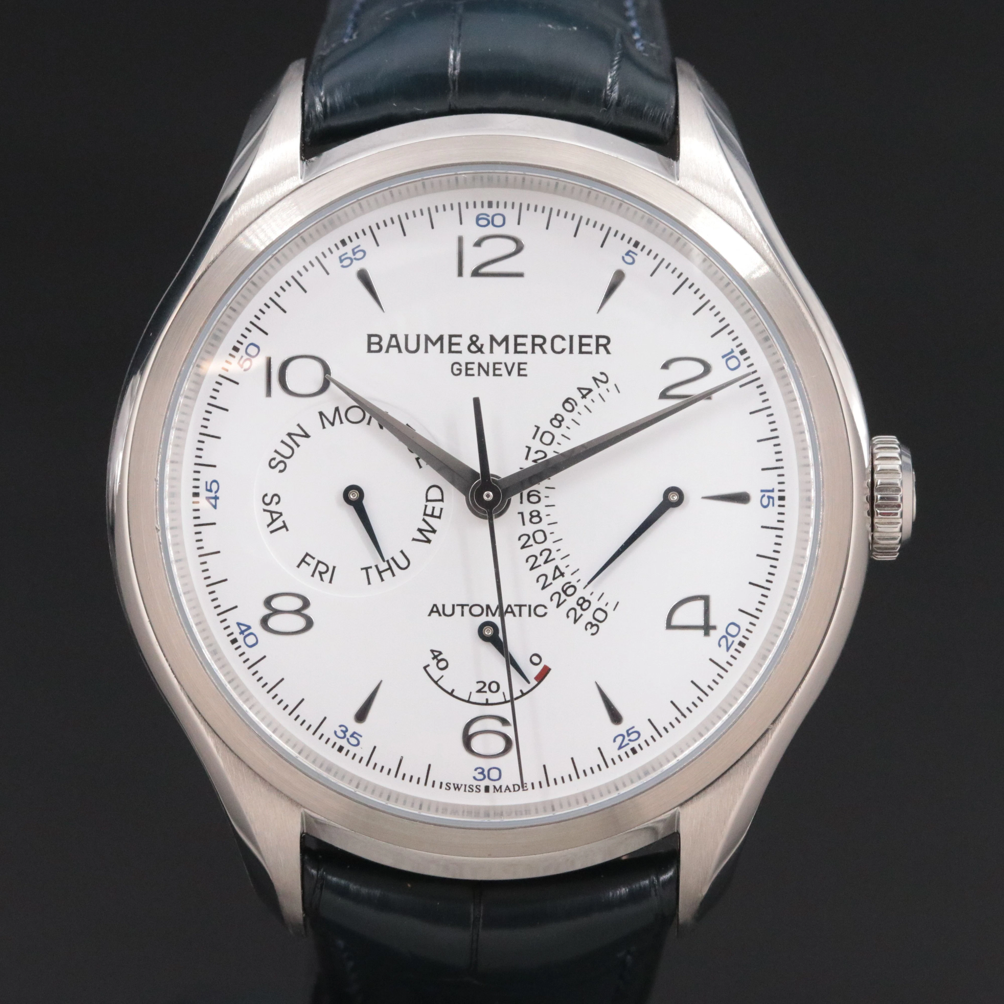 Baume & Mercier Clifton Retrograde Date 43mm Automatic Watch Model 65743