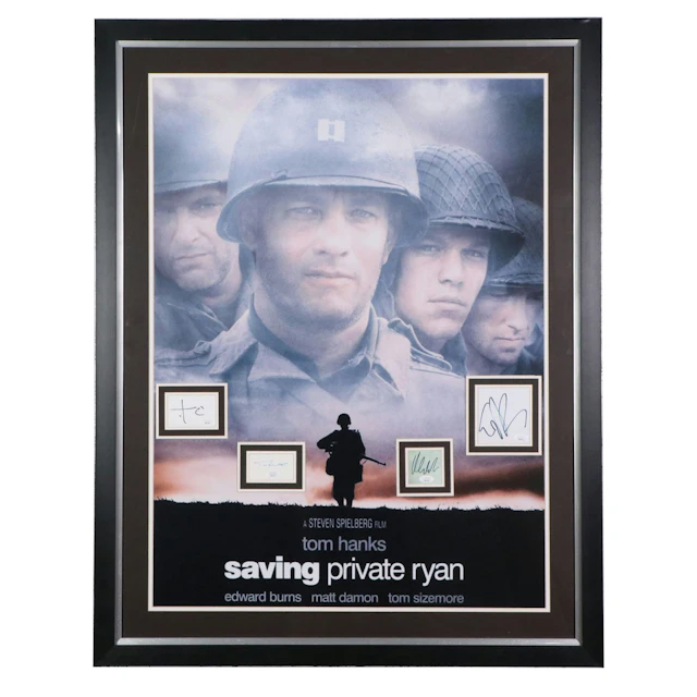 Cast Signed "Saving Private Ryan" Digital Movie Poster, JSA