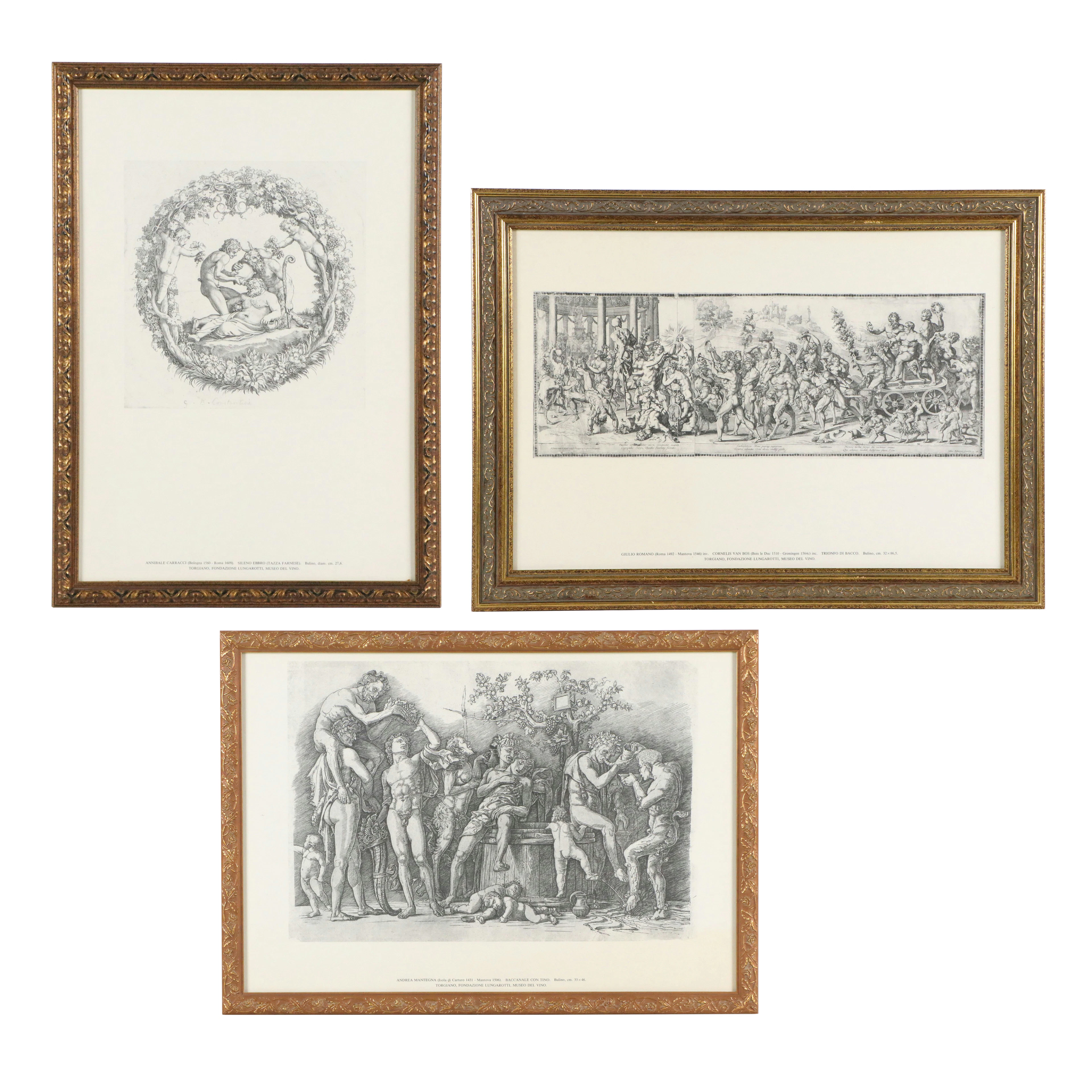 After Mantegna "Baccanale con Tino" and More Italian Renaissance Lithographs