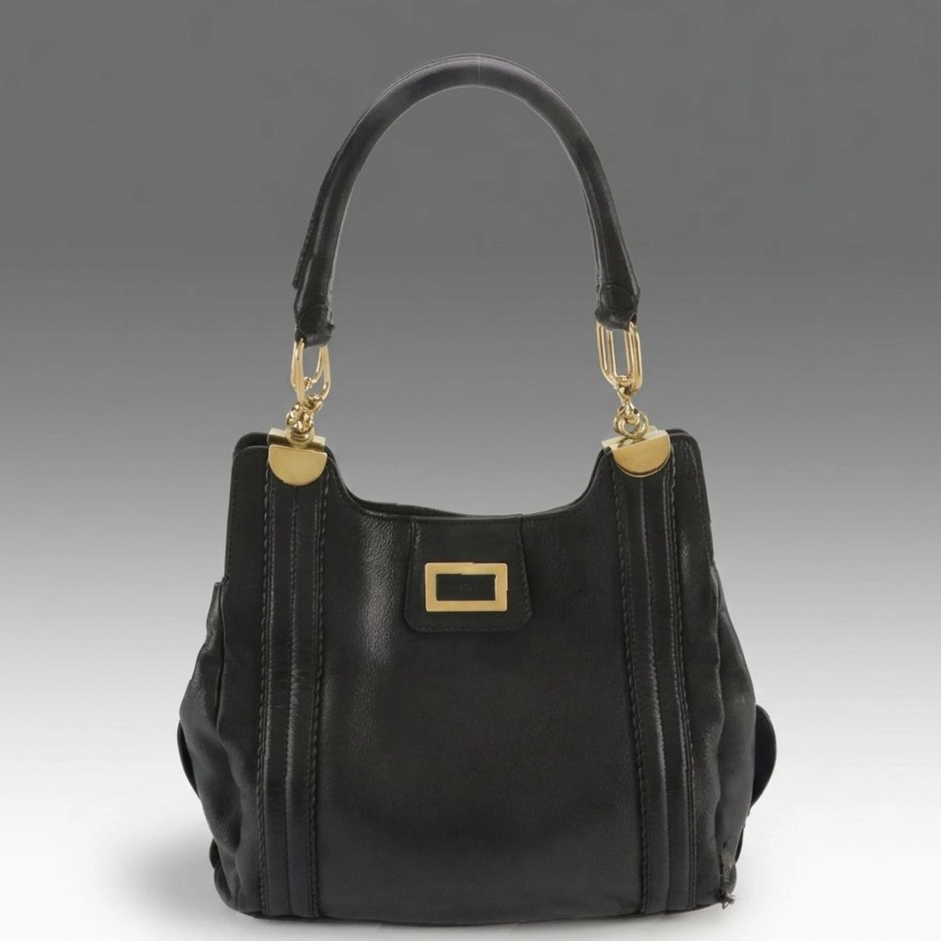 Chloe Irene Shoulder Bag in Black Leather