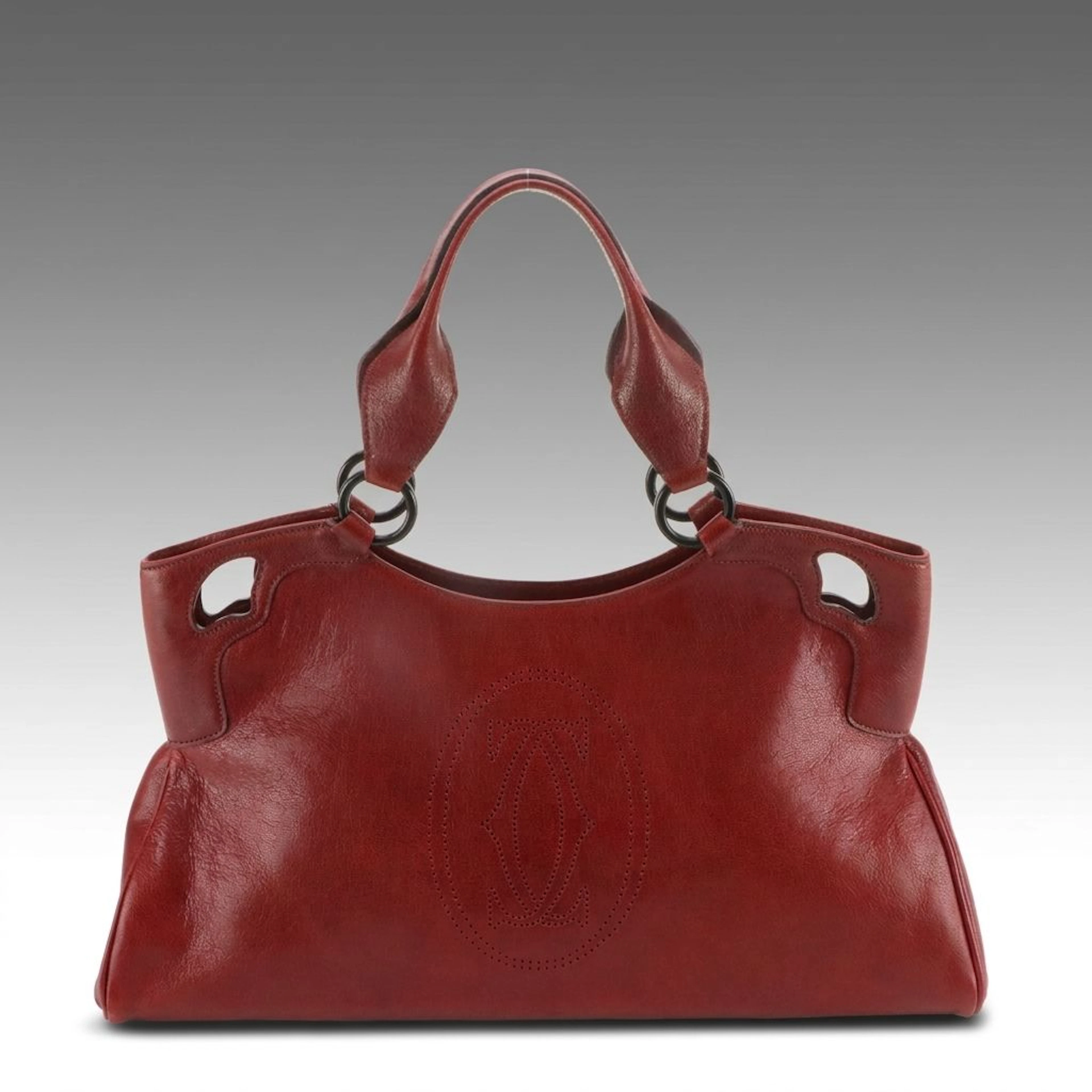 Cartier Marcello de Cartier Medium Bag in Burgundy Leather