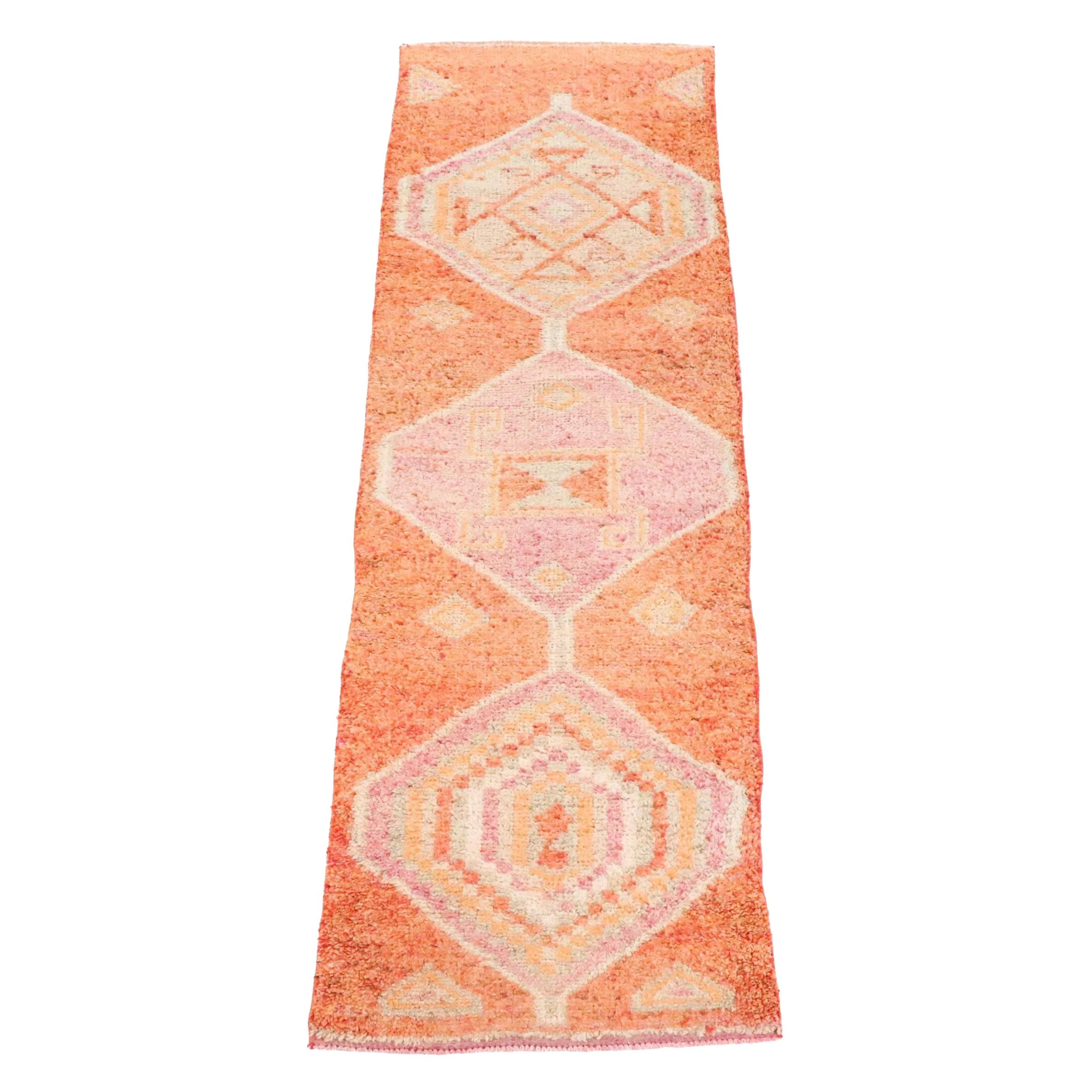 2'9 x 10'1 Hand-Knotted Turkish Anatolian Long Rug