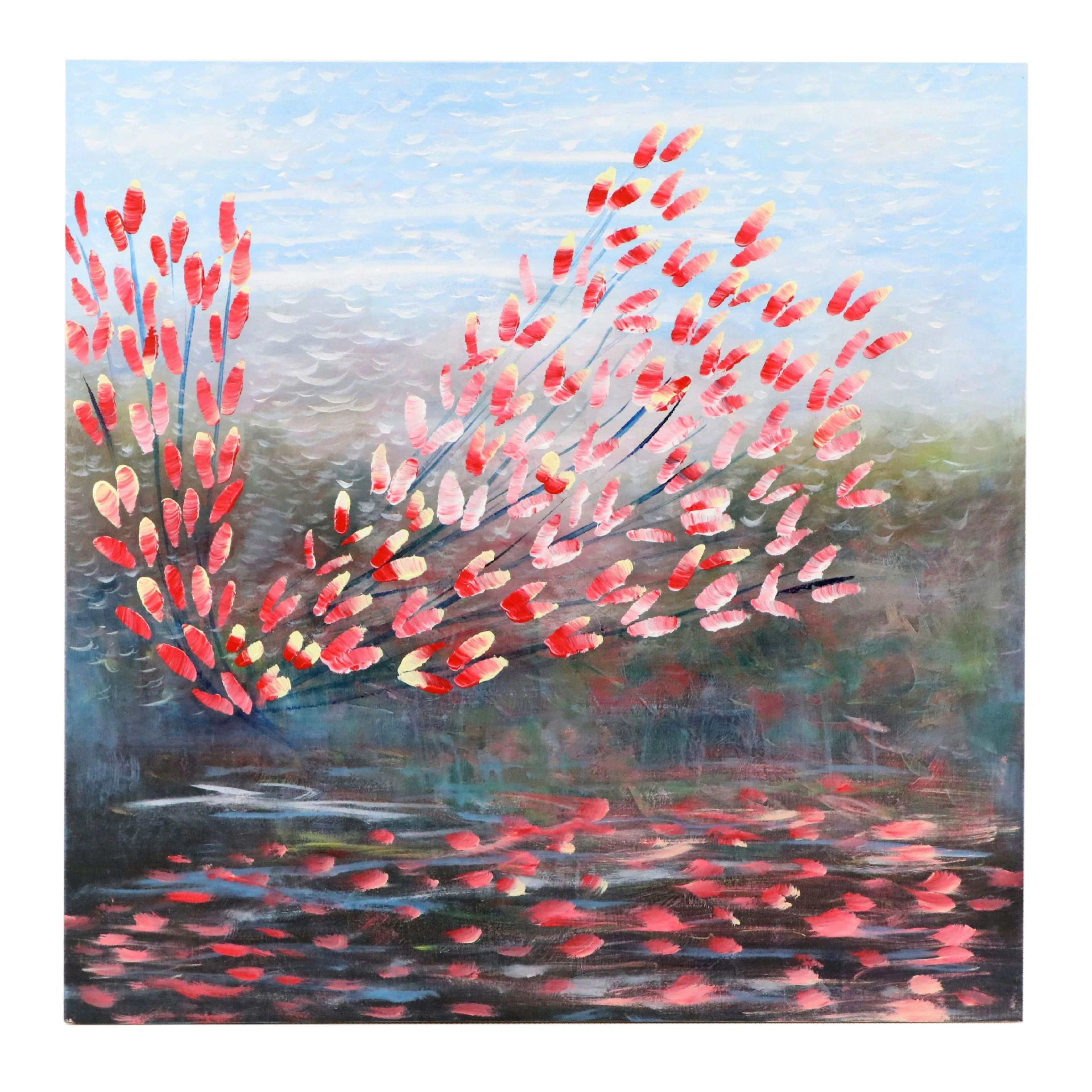Saul Gefen Abstract Acrylic Painting "Love Reflects," 2026