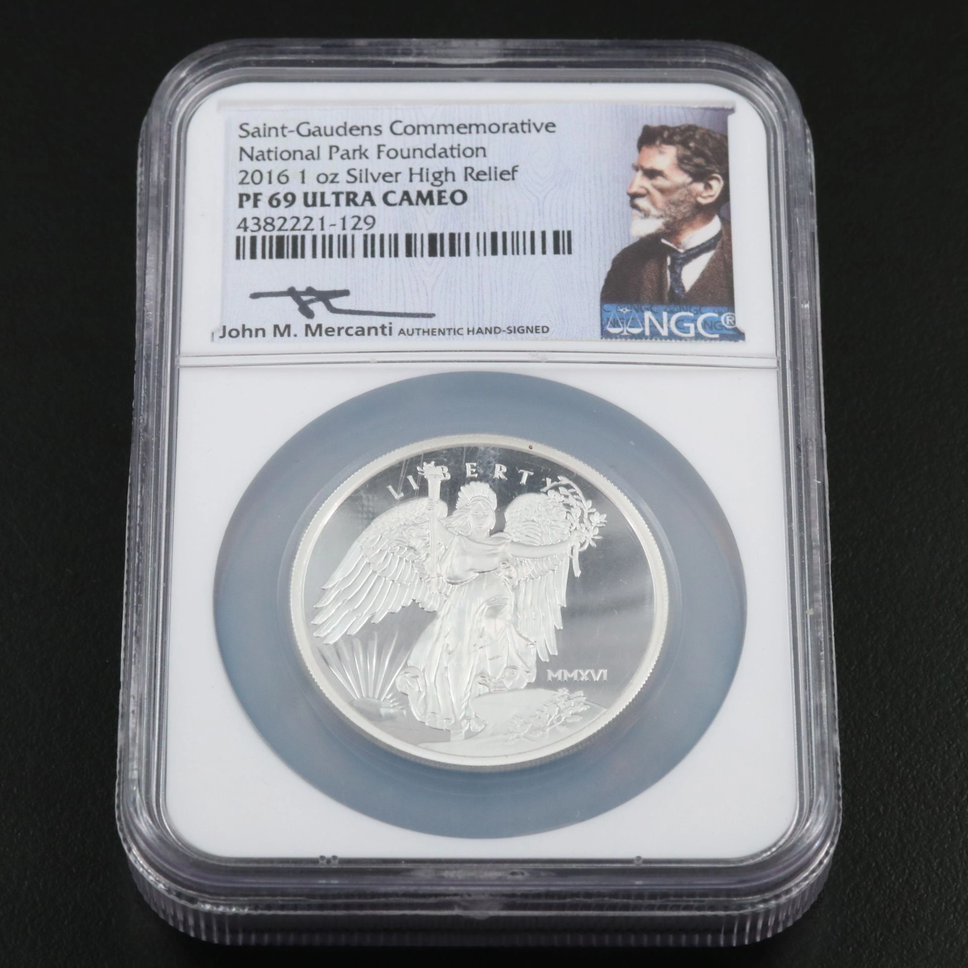 NGC PF 69 Ultra Cameo 2016 St. Gaudens Silver Medal