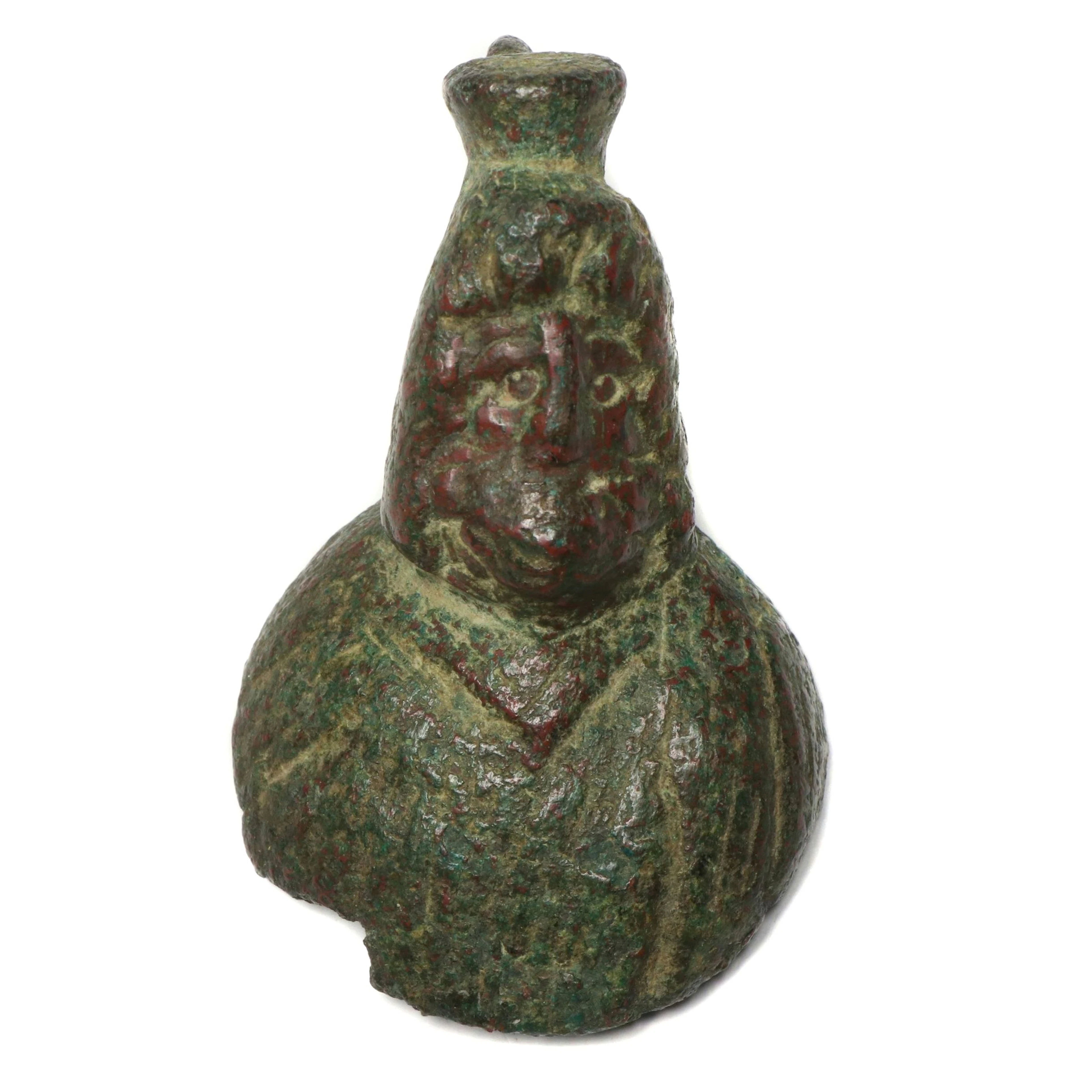 Roman Steelyard Weight in the Form of Serapis, Circa 2nd Century CE
