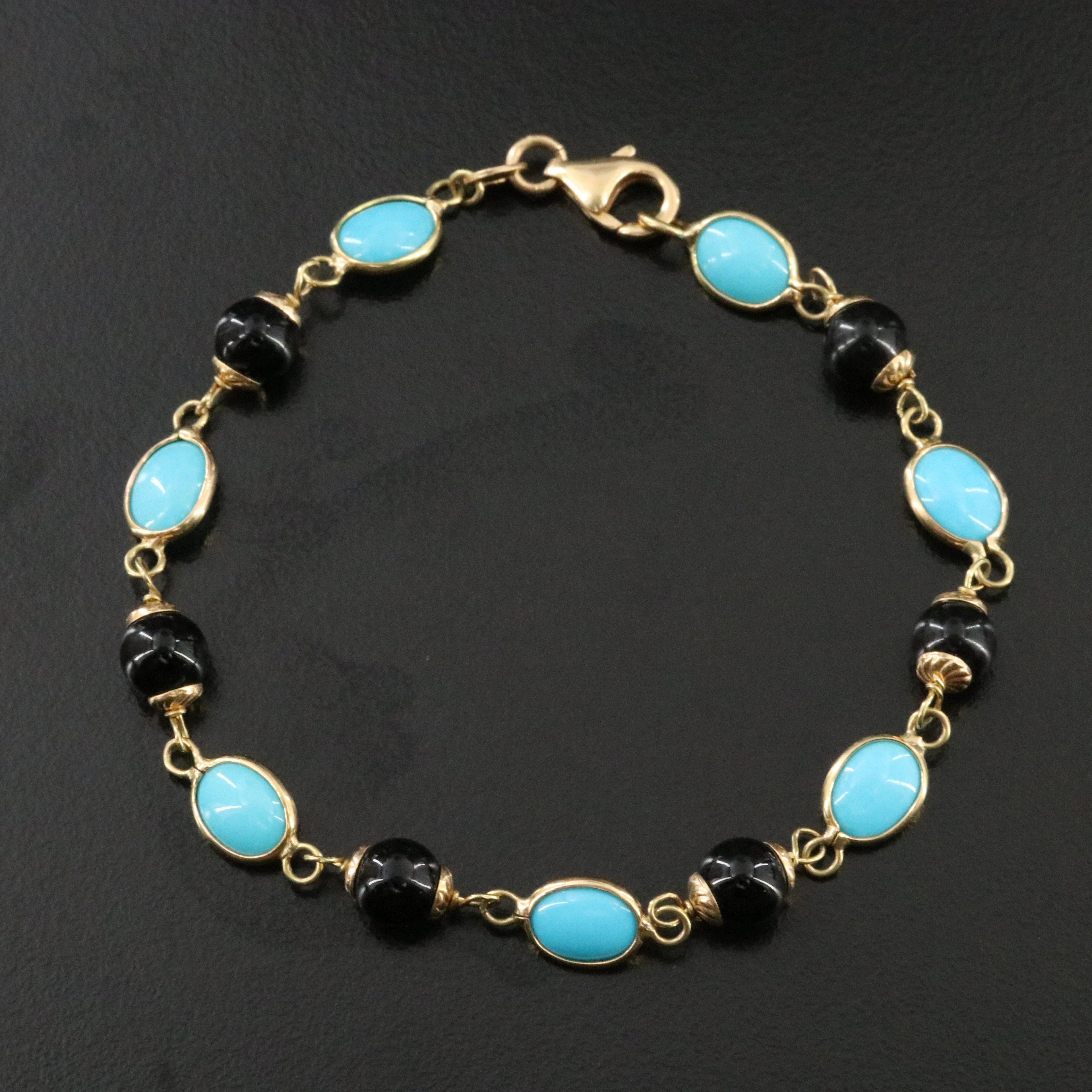 Tagliamonte 18K Turquoise and Black Onyx Bracelet